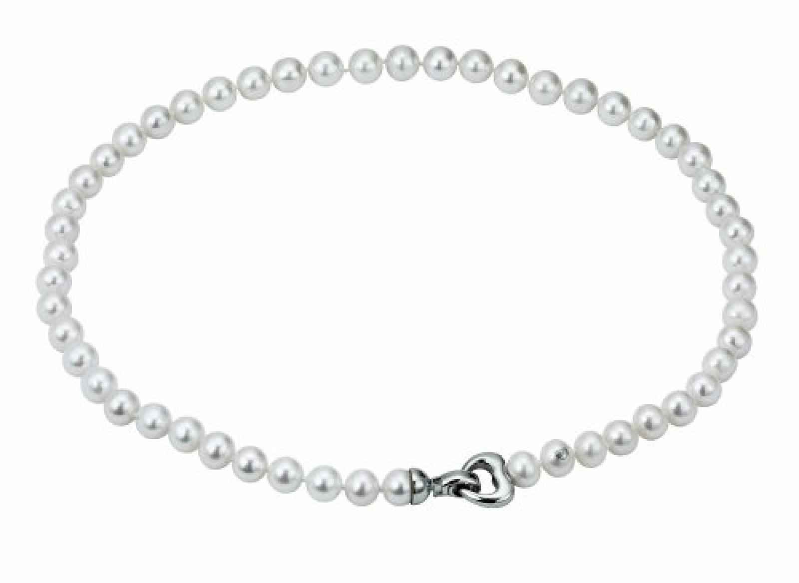 Adriana Damen-Halskette ohne Anhänger Süßwasser Zuchtperlen 925 Sterling Silber A2 Adriana Damen-Halskette ohne Anhänger Süßwasser Zuchtperlen 925 Sterling Silber A2
