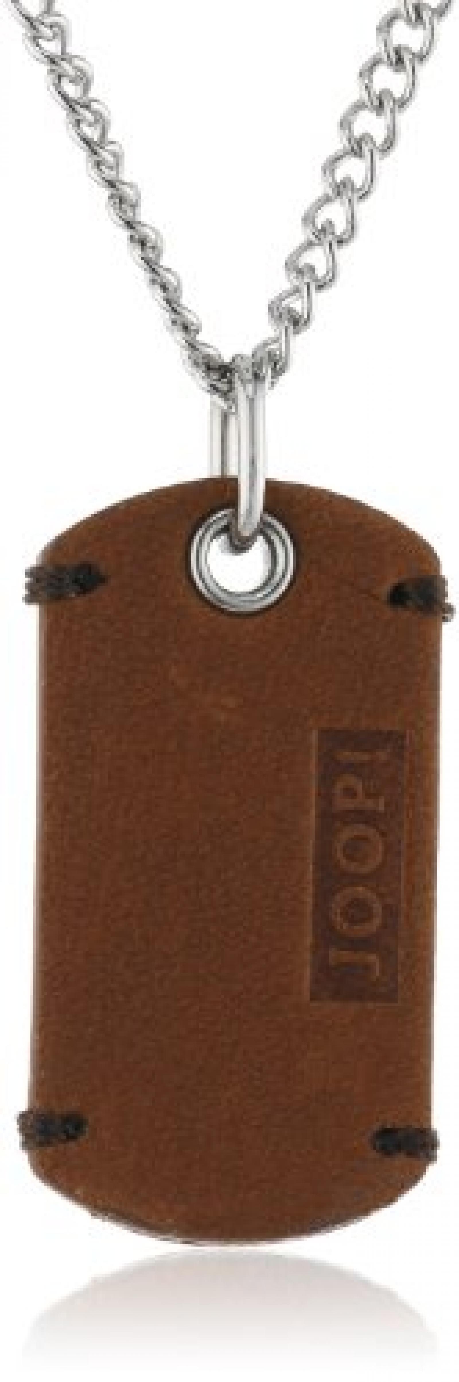 Joop! Herren-Halskette Bruce Leder braun Edelstahl ca. 50 cm (45 + 5 cm) JPNL10520A500 Joop! Herren-Halskette Bruce Leder braun Edelstahl ca. 50 cm (45 + 5 cm) JPNL10520A500