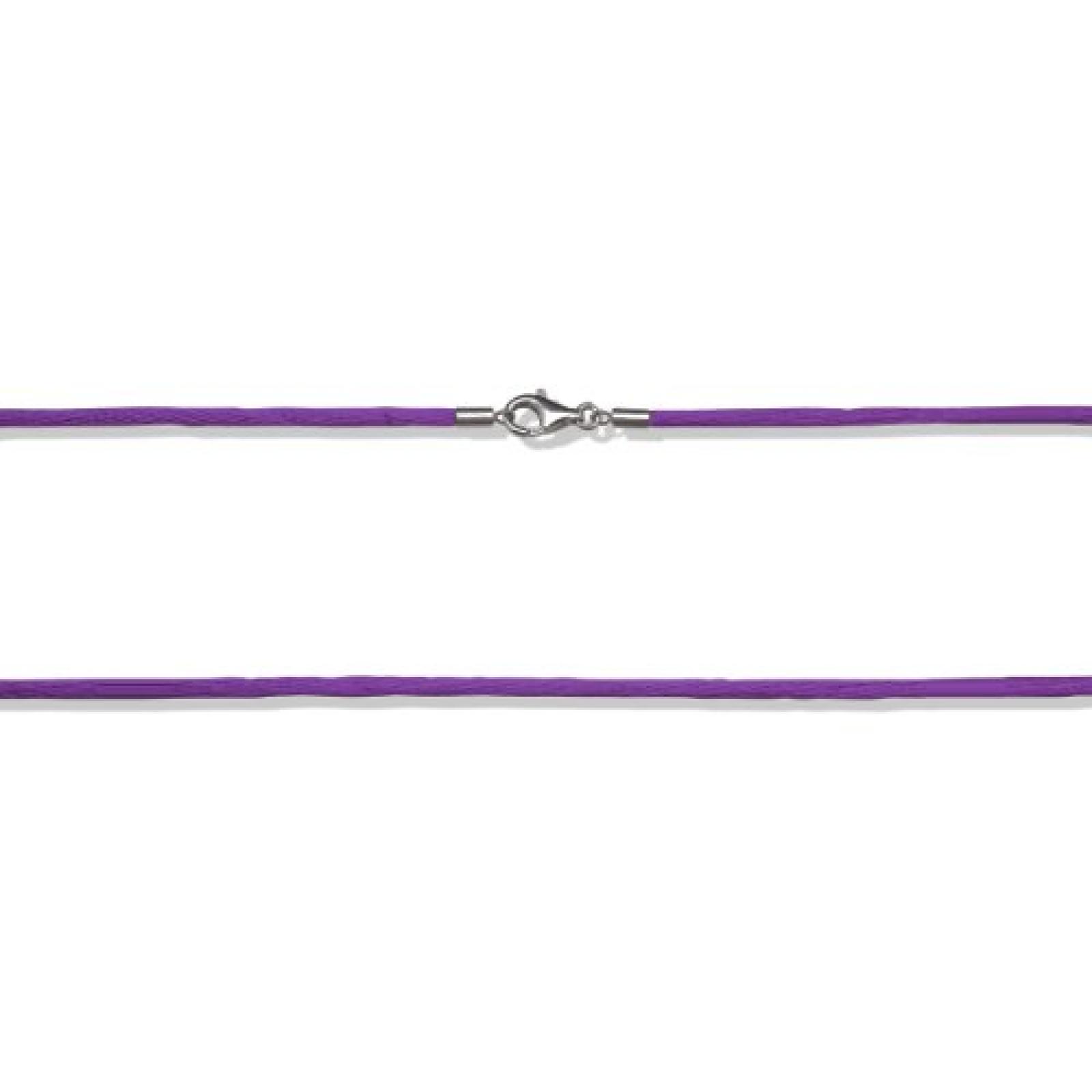 Rafaela Donata  Damen-Halskette Basic Collection Satin lila 925 Sterling Silber 80 cm  60990099 