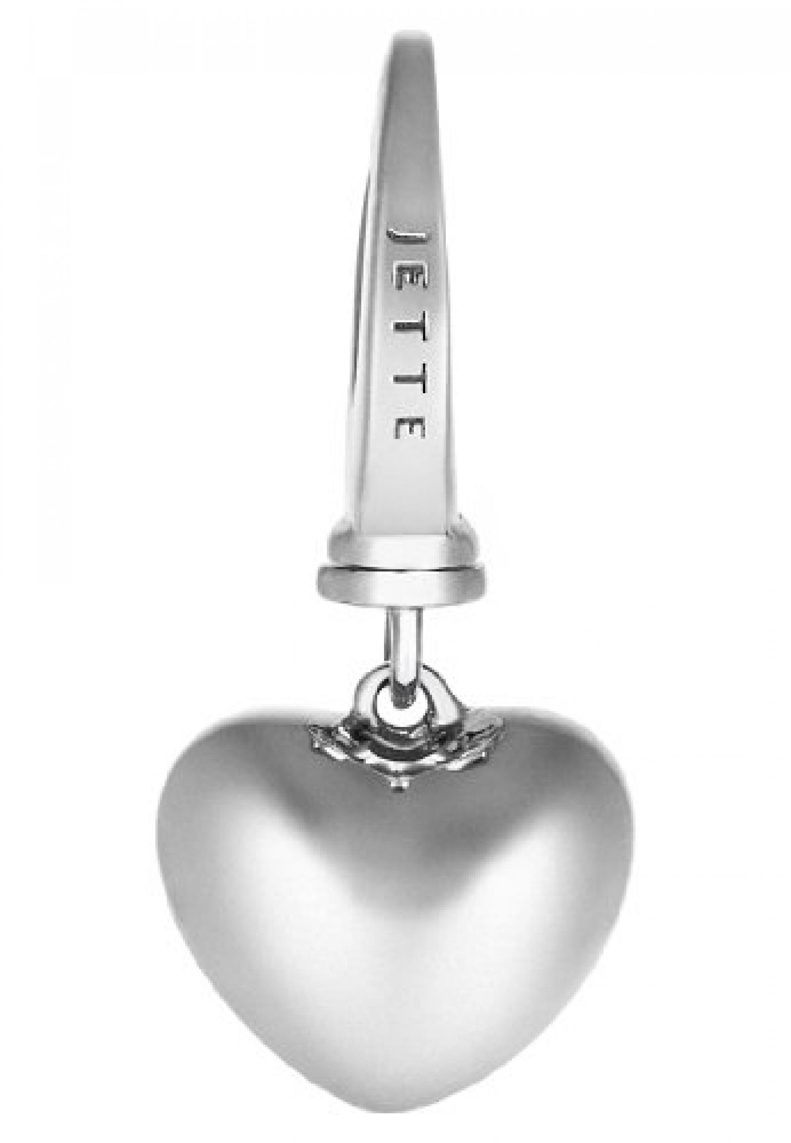 JETTE Charms Damen-Charm Mini Charm Herz 925er Silber rhodiniert One Size, silber JETTE Charms Damen-Charm Mini Charm Herz 925er Silber rhodiniert One Size, silber