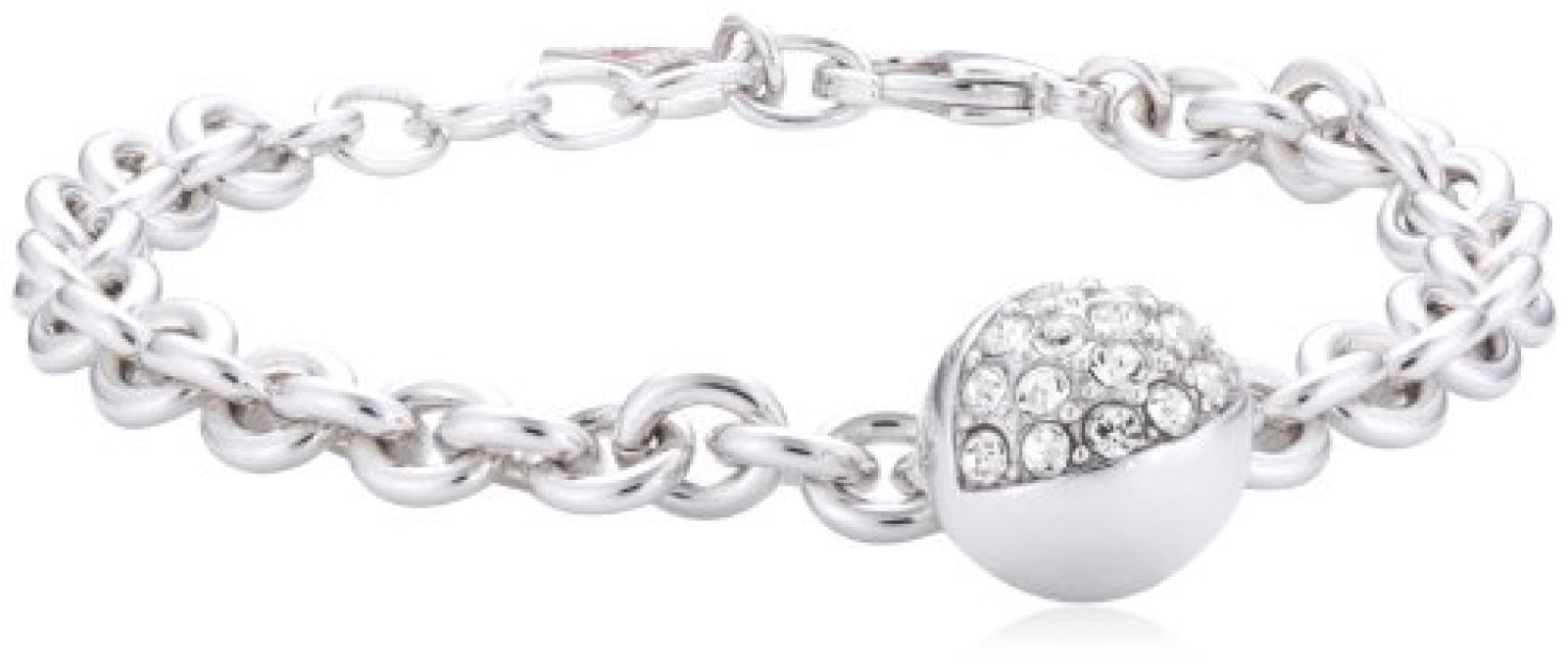 Guess Damen-Armband Metall mit Logoanh&auml;nger UBB70203 