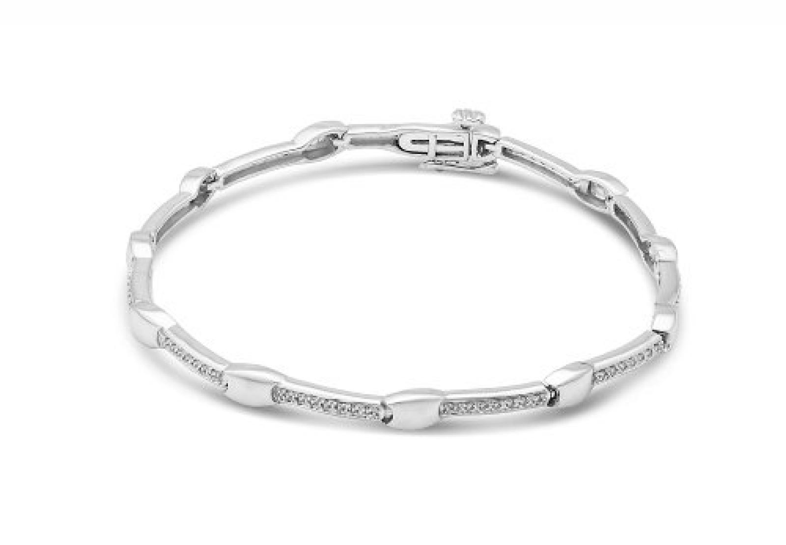 Miore Damen-Armband ca. 0.25ct Brillanten 9 Karat 375 Weißgold SA963B 