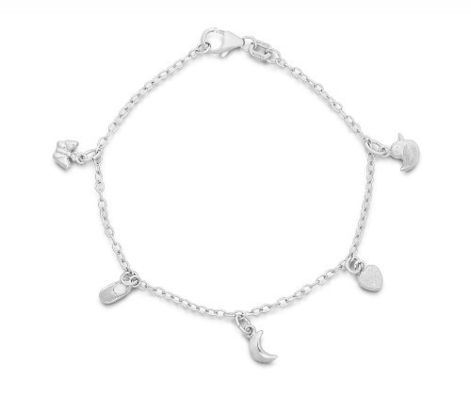 Miore Kinder und Jugendliche-Armband 925 Sterling Sterling Silber Anh&auml;nger 16cm MBS011BK 