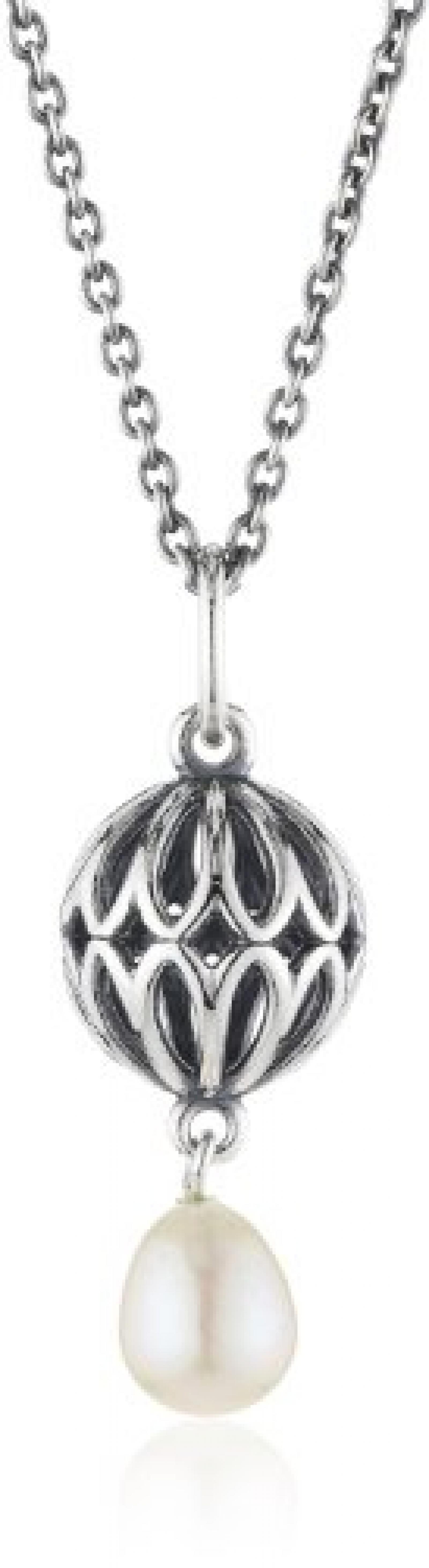 Pandora Damen-Halskette mit Anhänger Süßwasser Zuchtperle weiß Sterling-Silber 390342P-90 Pandora Damen-Halskette mit Anhänger Süßwasser Zuchtperle weiß Sterling-Silber 390342P-90
