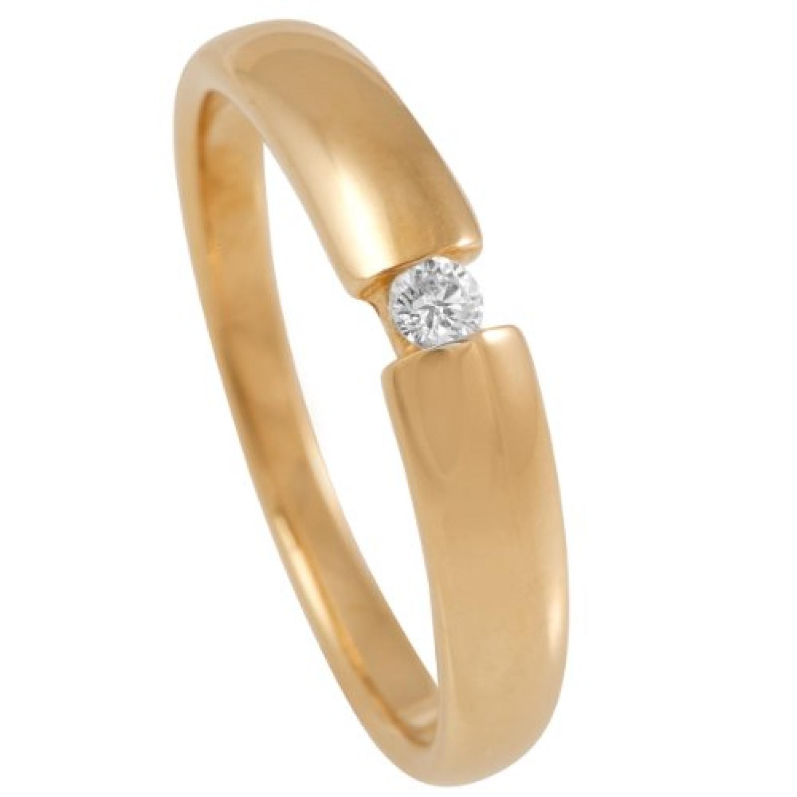 Bella Donna Damen-Ring 585 Gelbgold 1 Diamant 
