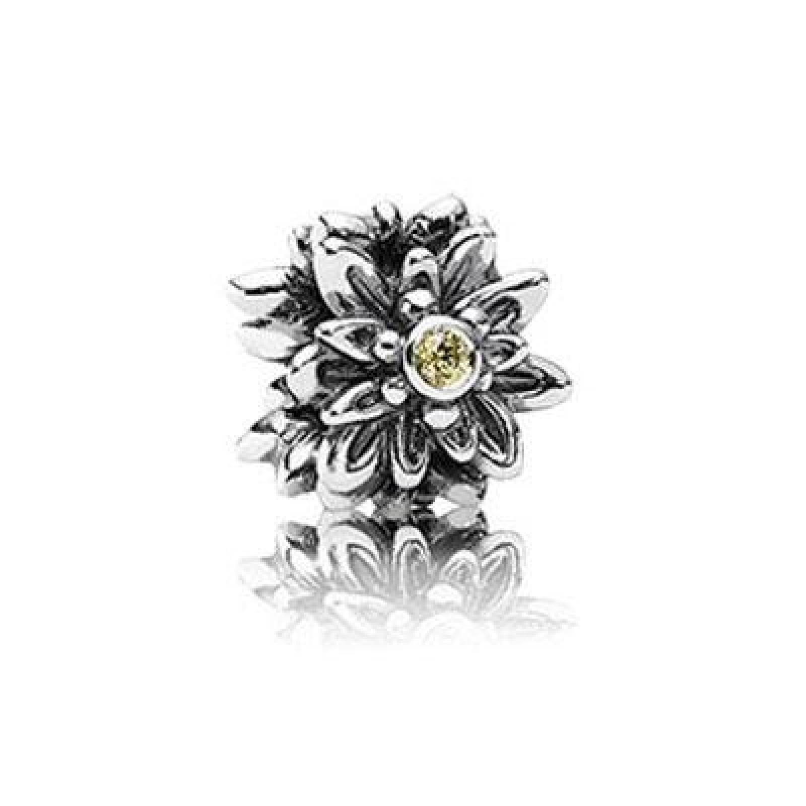 Pandora Damen-Charm 925 Sterling Silber Zirkonia Moments gelb 791176CZY 