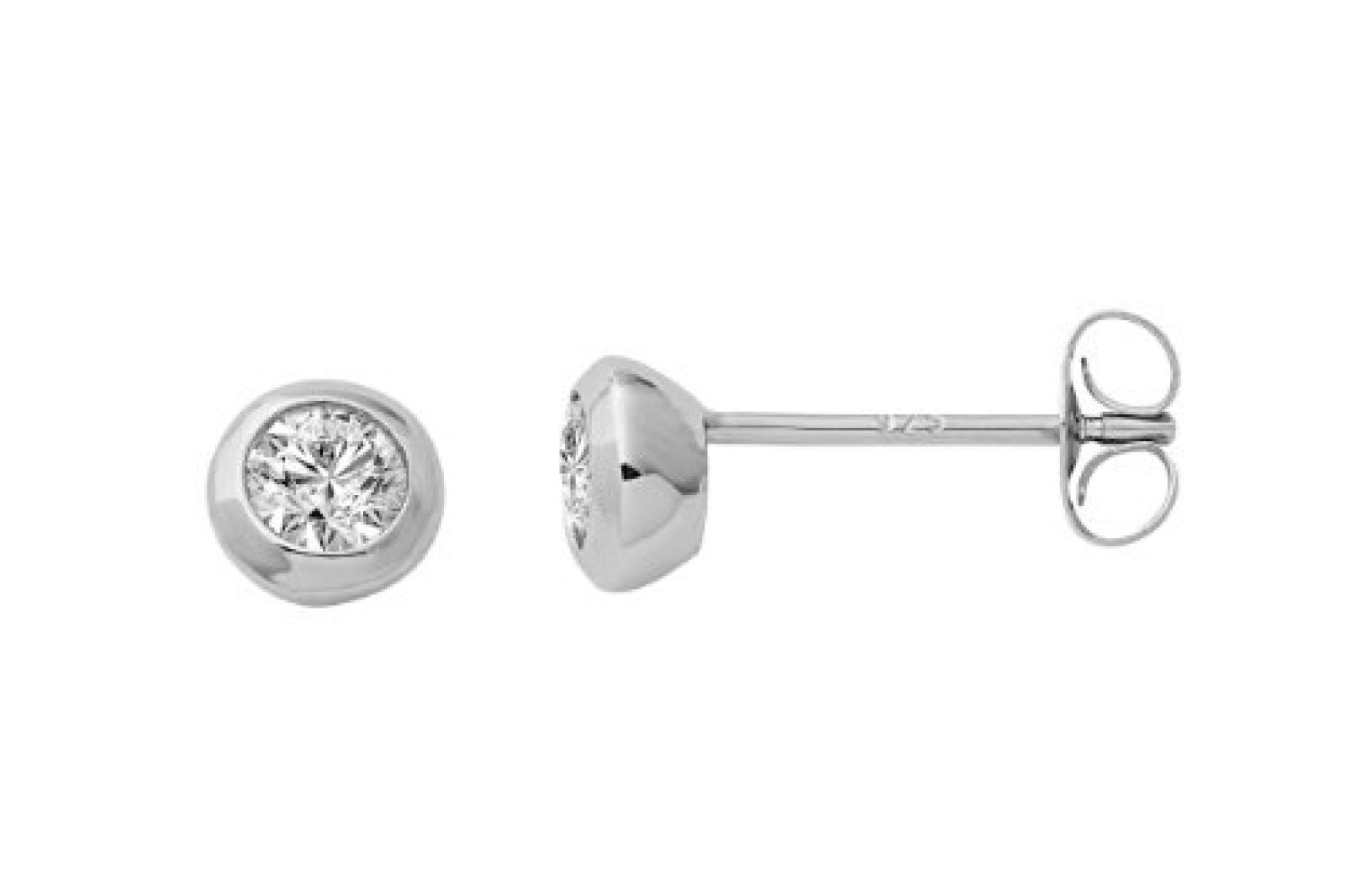 Miore Damen-Ohrstecker 925 Sterling Silber Zirkonia MS058E 