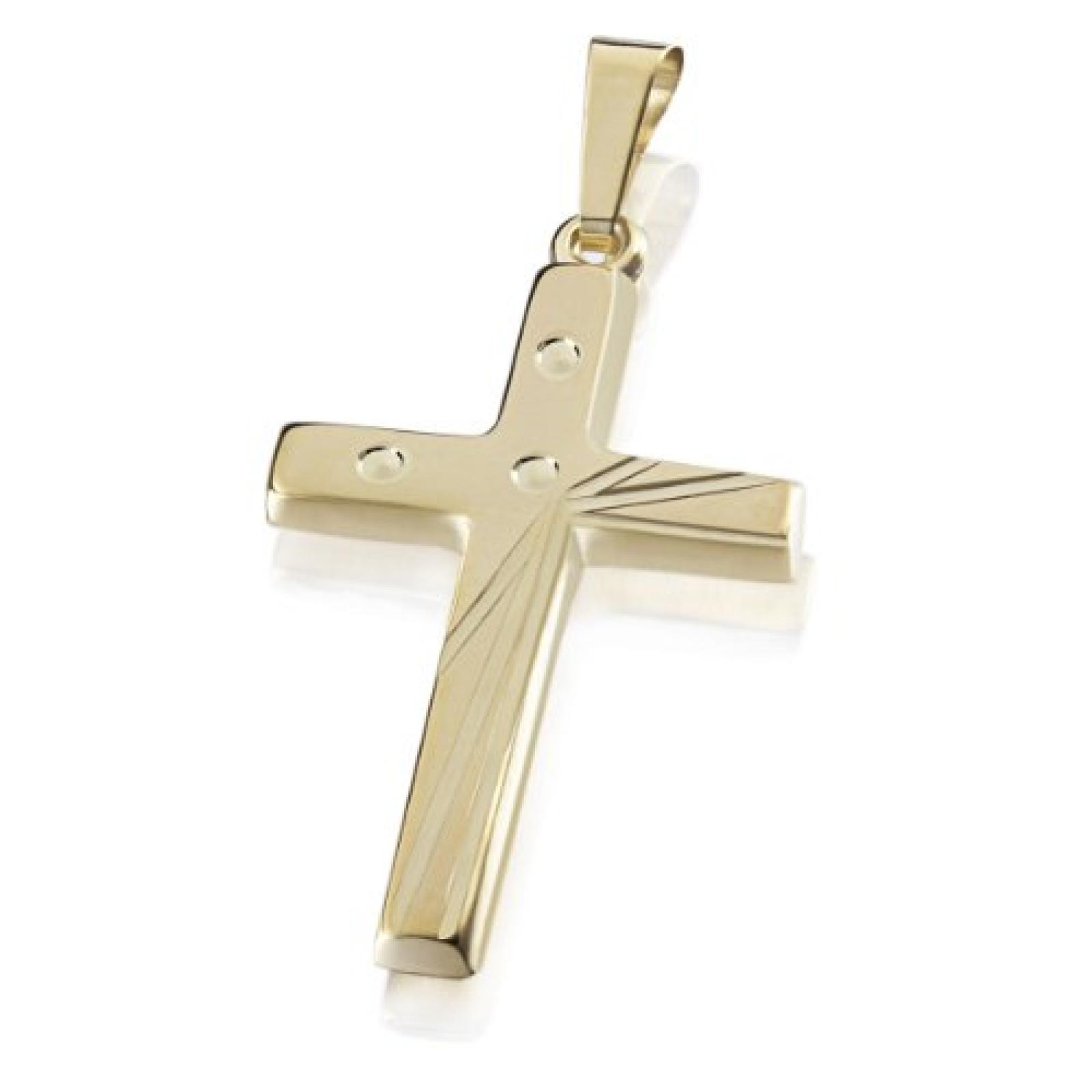 Goldmaid Unisex-Anhänger 8 Karat 333 Gelbgold Kreuz teilweise diamantiert Kr A4806GG Goldmaid Unisex-Anhänger 8 Karat 333 Gelbgold Kreuz teilweise diamantiert Kr A4806GG