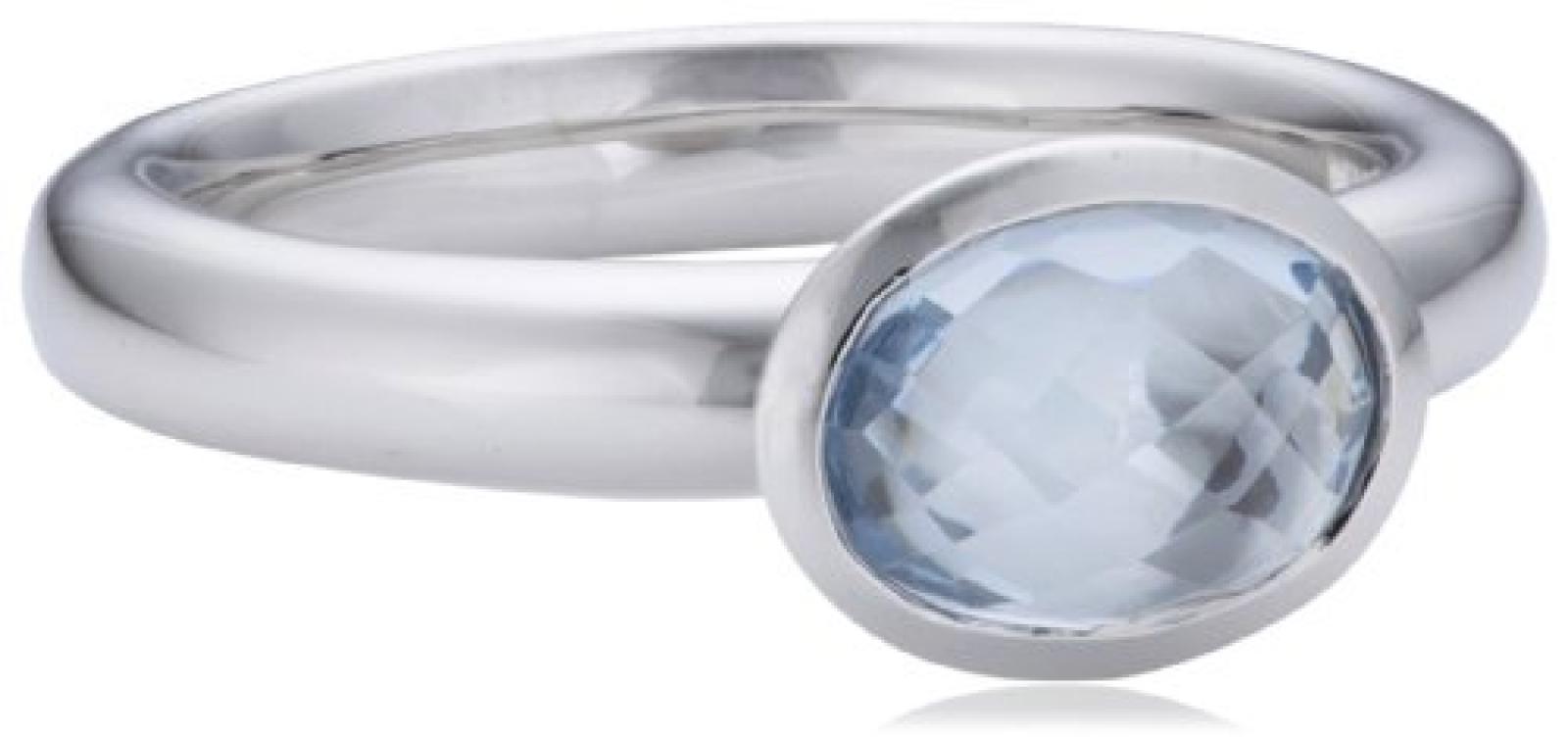 Viventy Damenring 925 Sterlingsilber 1 synth. Aquamarin 765141 