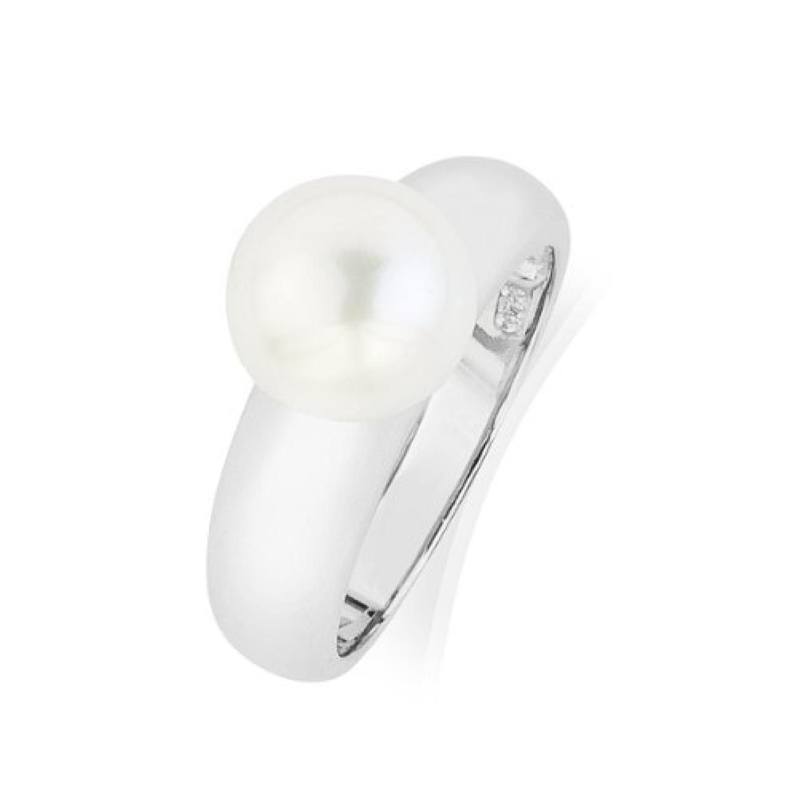 Valero Pearls Damen-Ring Silver Collection 925 Sterling Silber S&uuml;&szlig;wasser-Zuchtperlen wei&szlig; 60201412 