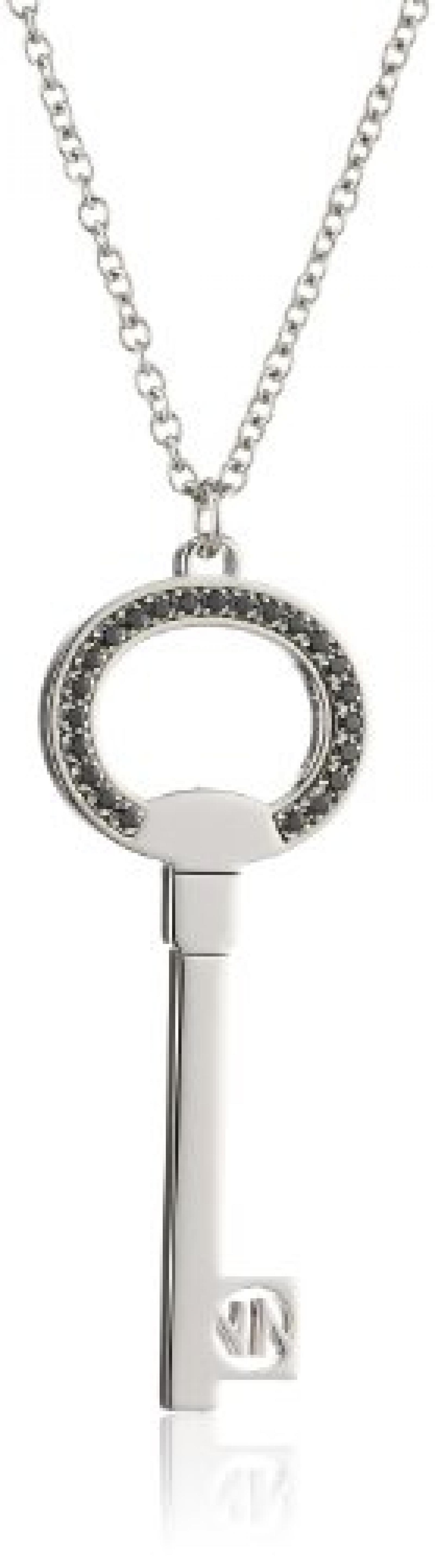 Nomination Damen-Halskette Secrets Stahl (Klassischer Schl&uuml;ssel schwarz) 024727/013 
