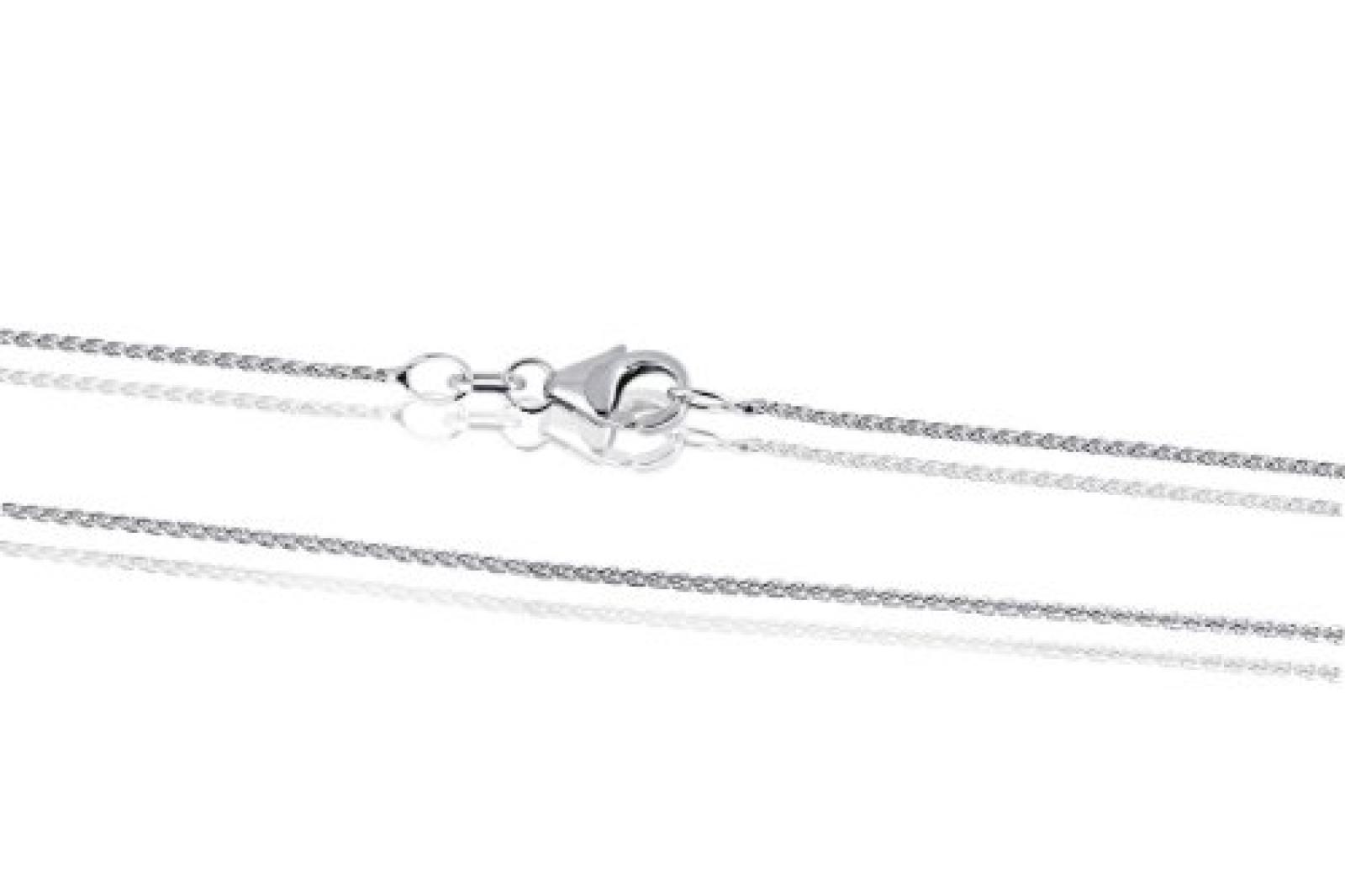 Goldmaid Unisex-Halskette Wei&szlig;gold 585 Zopf 45 cm Ke_449WG585 