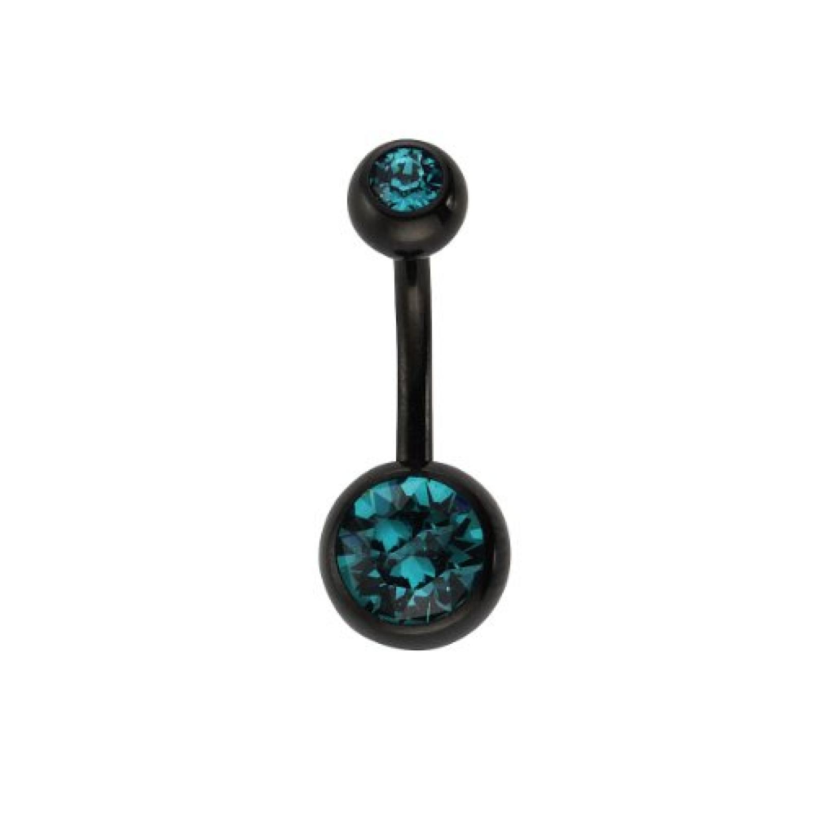 ZEEme Damen-Piercings Edelstahl blau 159000803-10mm-7 