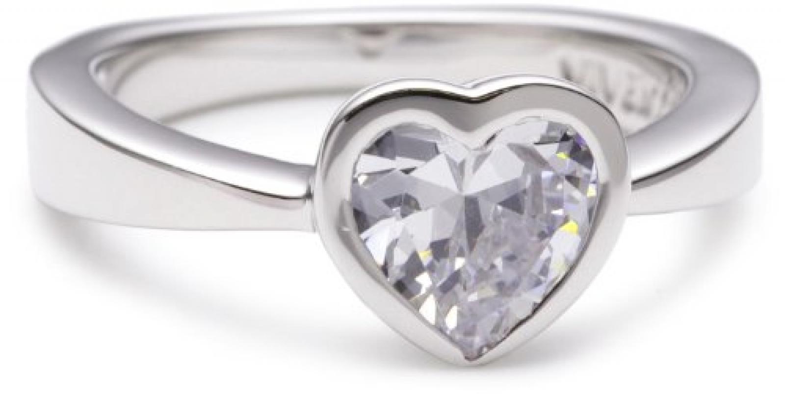 Viventy Damen-Ring 925 Sterling Silber 1 Zirkonia Wei&szlig; 762601 