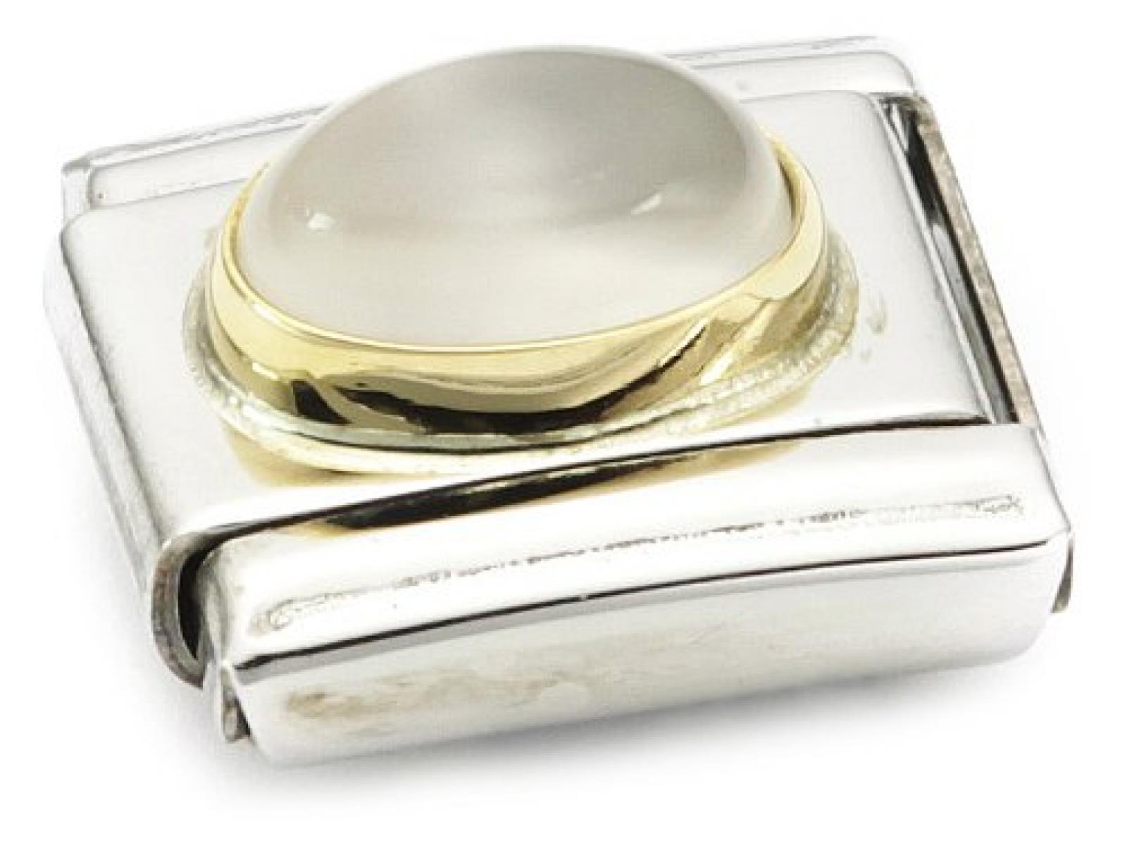 Nomination Composable Classic EDELSTEINE OVAL aus Edelstahl und 18K-Gold (MONDSTEIN) 030502 