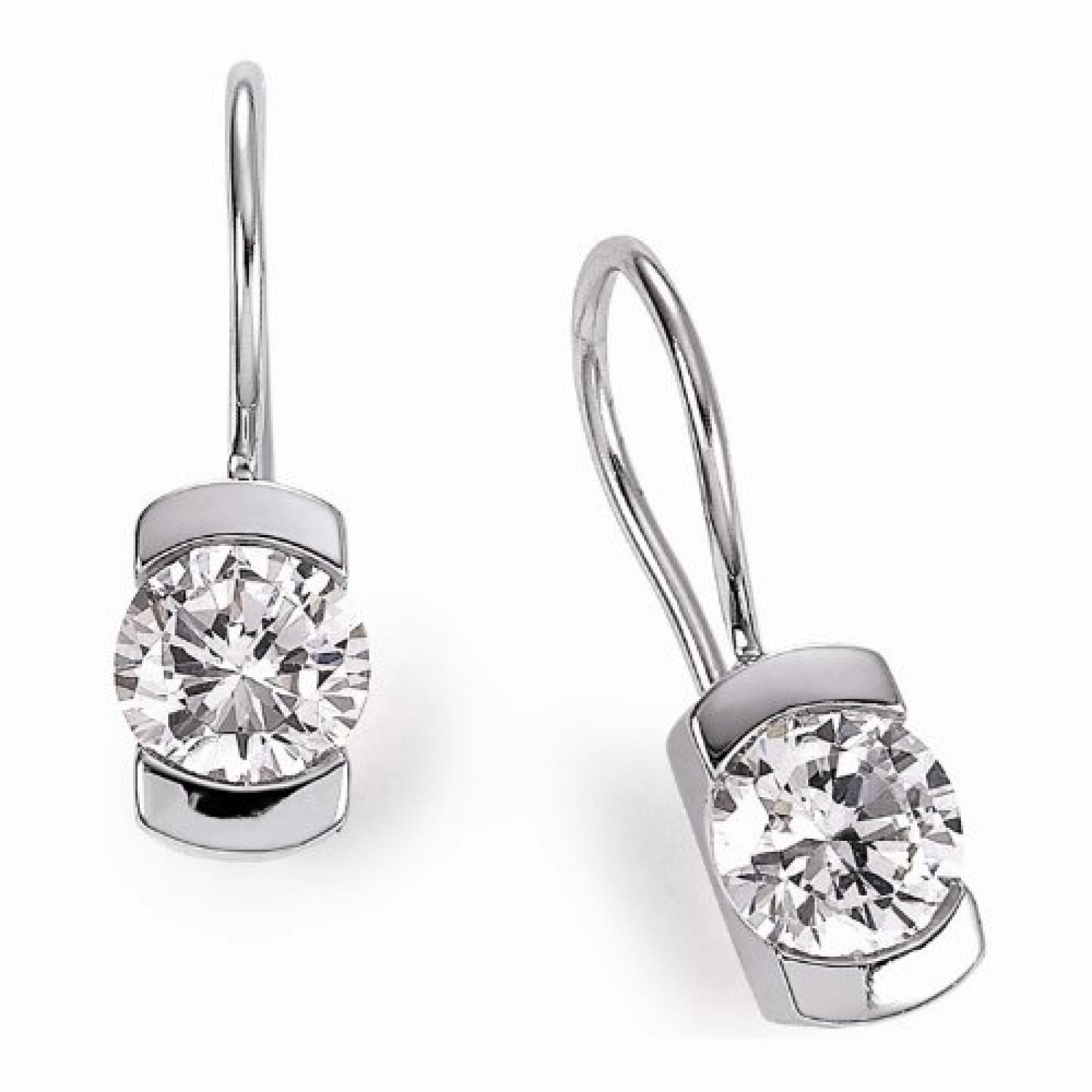 Viventy Damen-Ohrhänger 925 Sterling Silber mit Zirkonia 693214 