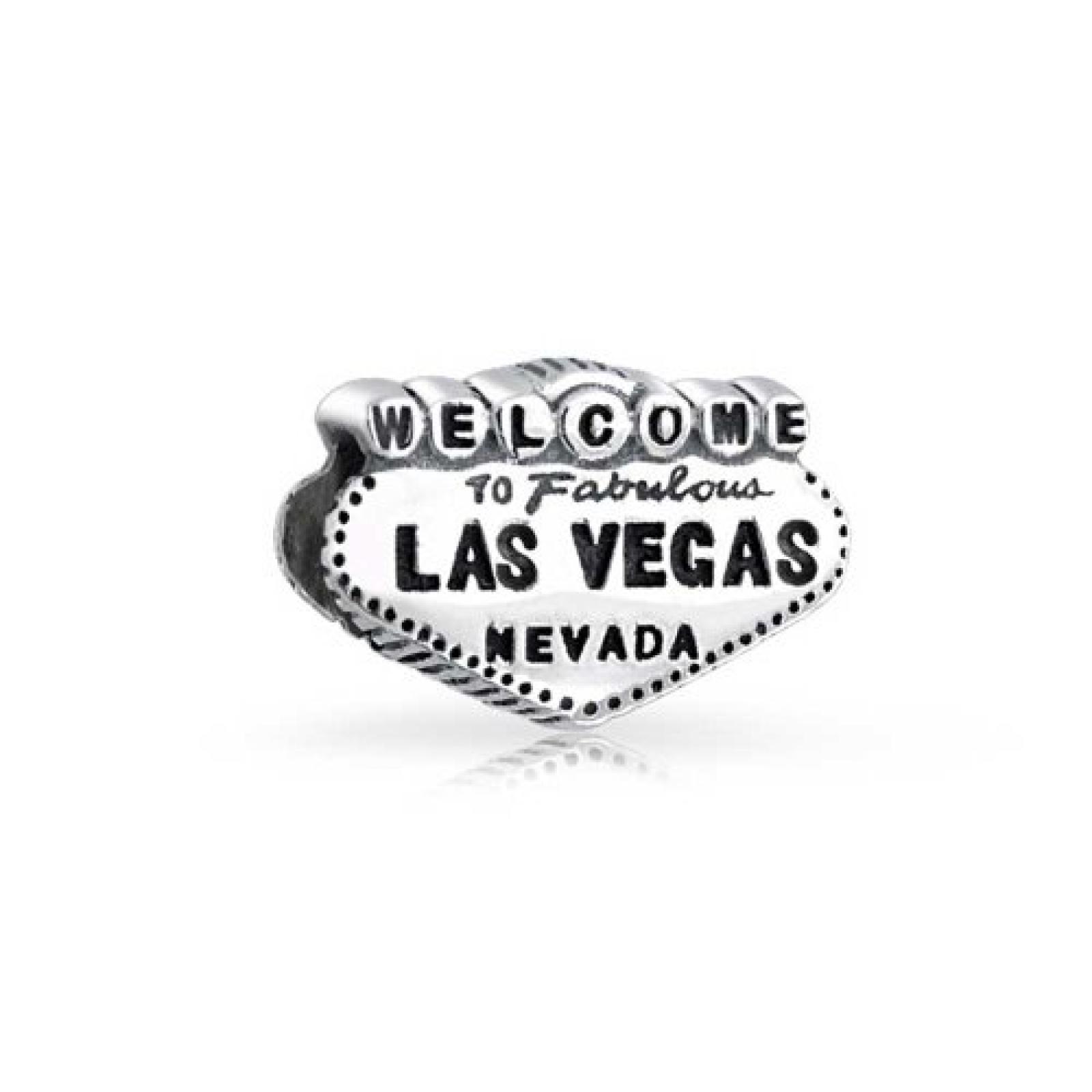 Bling Jewelry 925 er Silber Herzlich Willkommen in Las Vegas Streifen Travel Charm Passend zu Pandora Bling Jewelry 925 er Silber Herzlich Willkommen in Las Vegas Streifen Travel Charm Passend zu Pandora