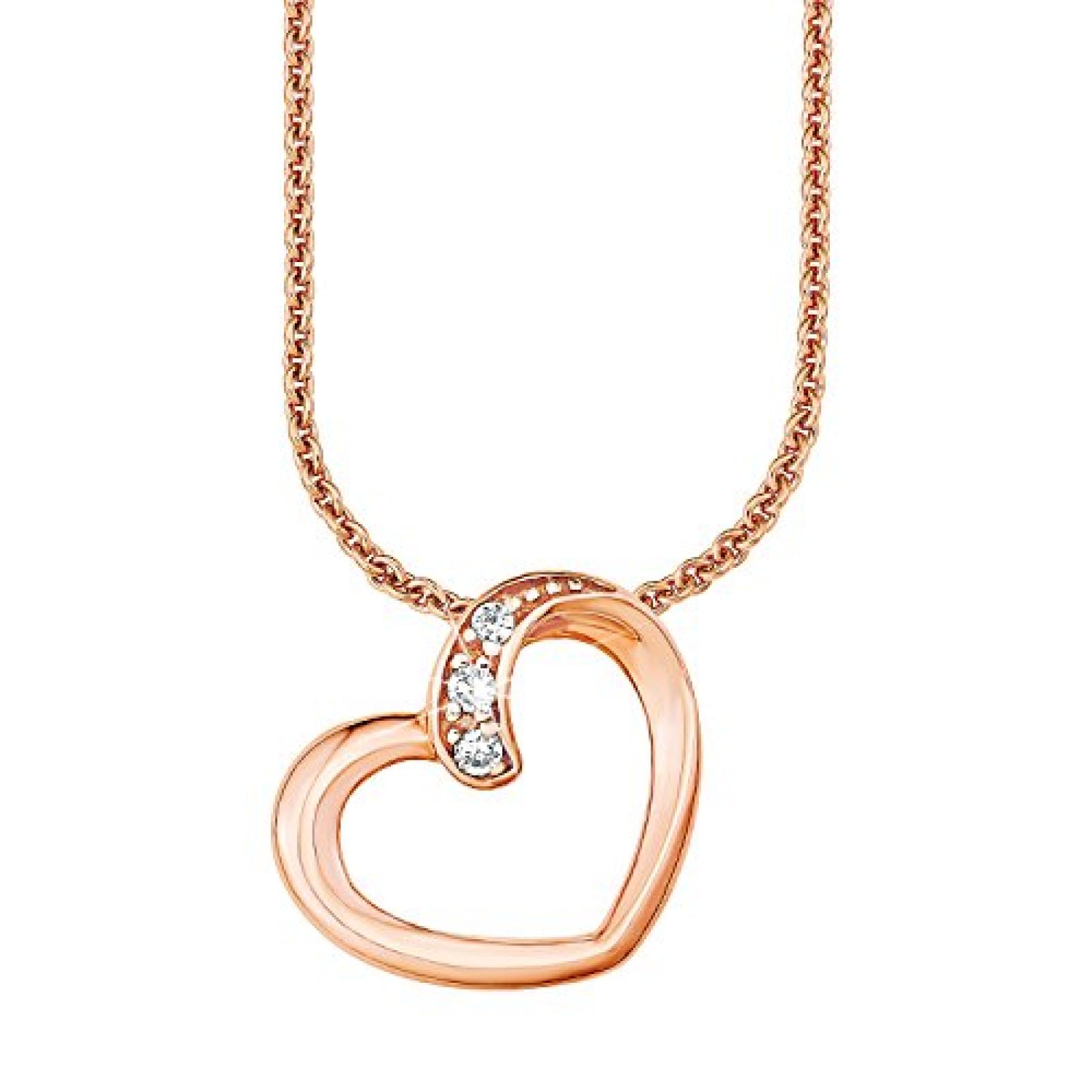 s.Oliver Jewel Damen-Kette mit Anhänger Silber vergoldet Zirkonia weiß 45 cm - 509053 s.Oliver Jewel Damen-Kette mit Anhänger Silber vergoldet Zirkonia weiß 45 cm - 509053