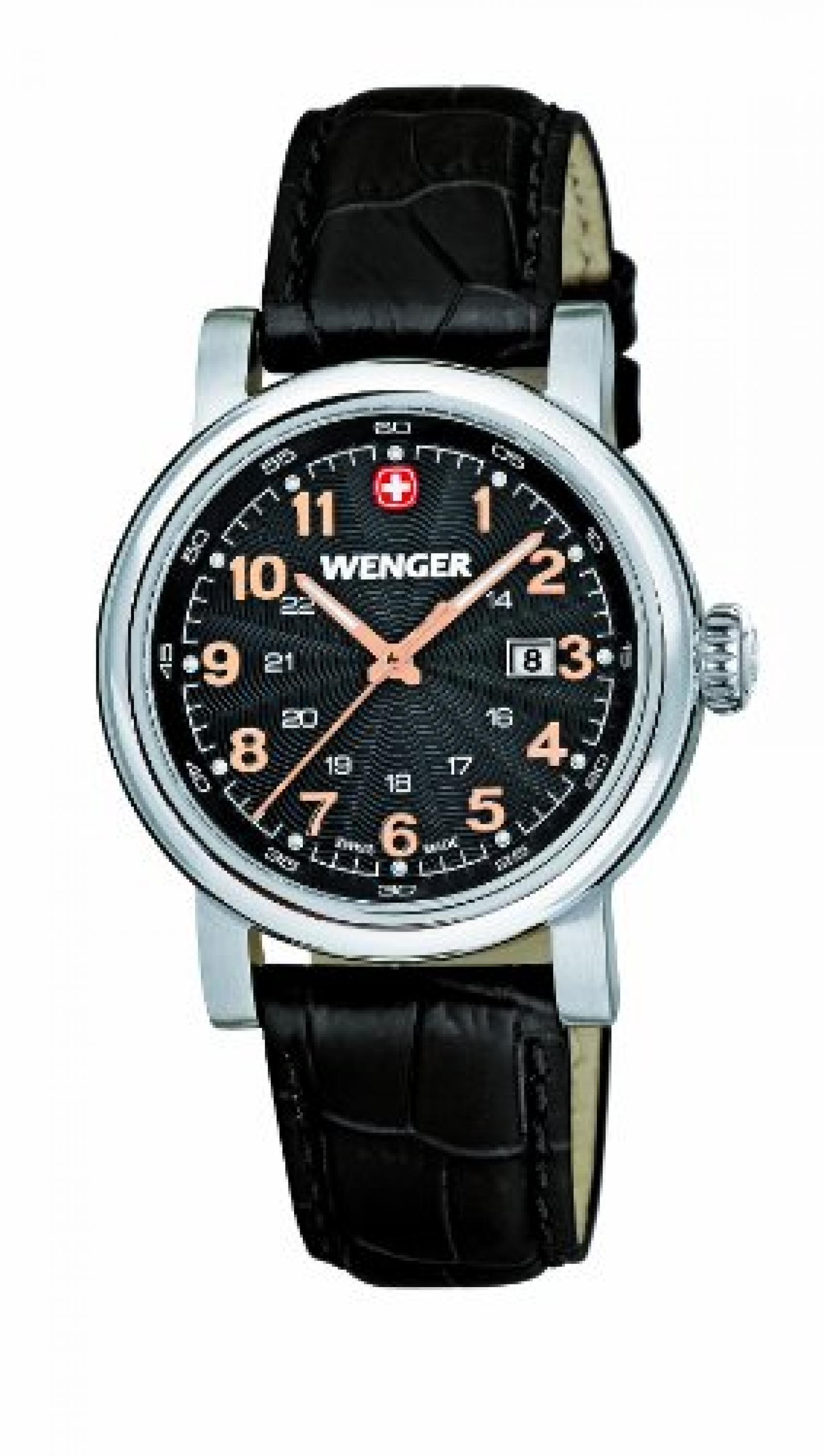 Wenger Damen-Armbanduhr XS Urban Classic Analog Quarz Leder 01.1021.105 