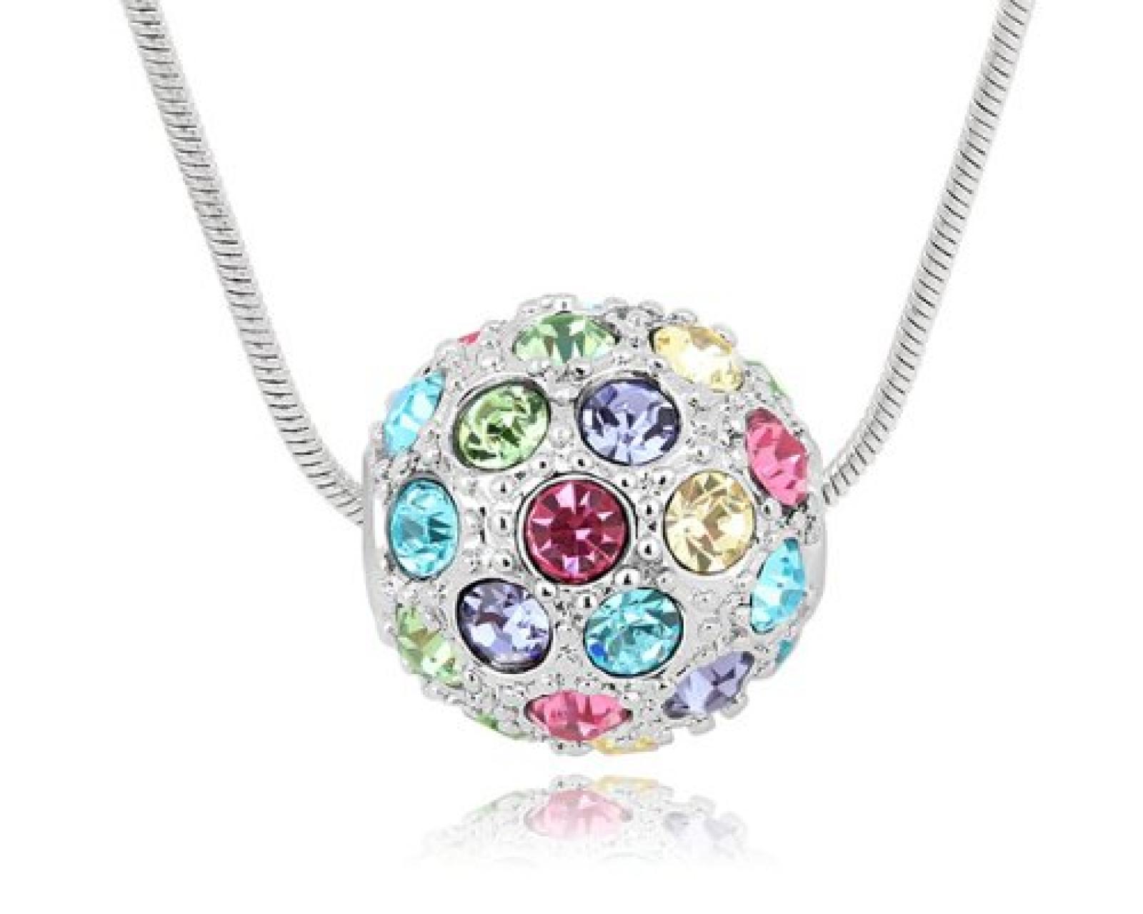 Ninabox Weihnachtsgeschenk Mehrfarbige Damen Halskette SWAROVSKI ELEMENTS Anh&auml;nger Geburtstagsgeschenk Modeschmuck Damenschmuck Geschenk f&uuml;r Freundin Weihnachten Geschenk 