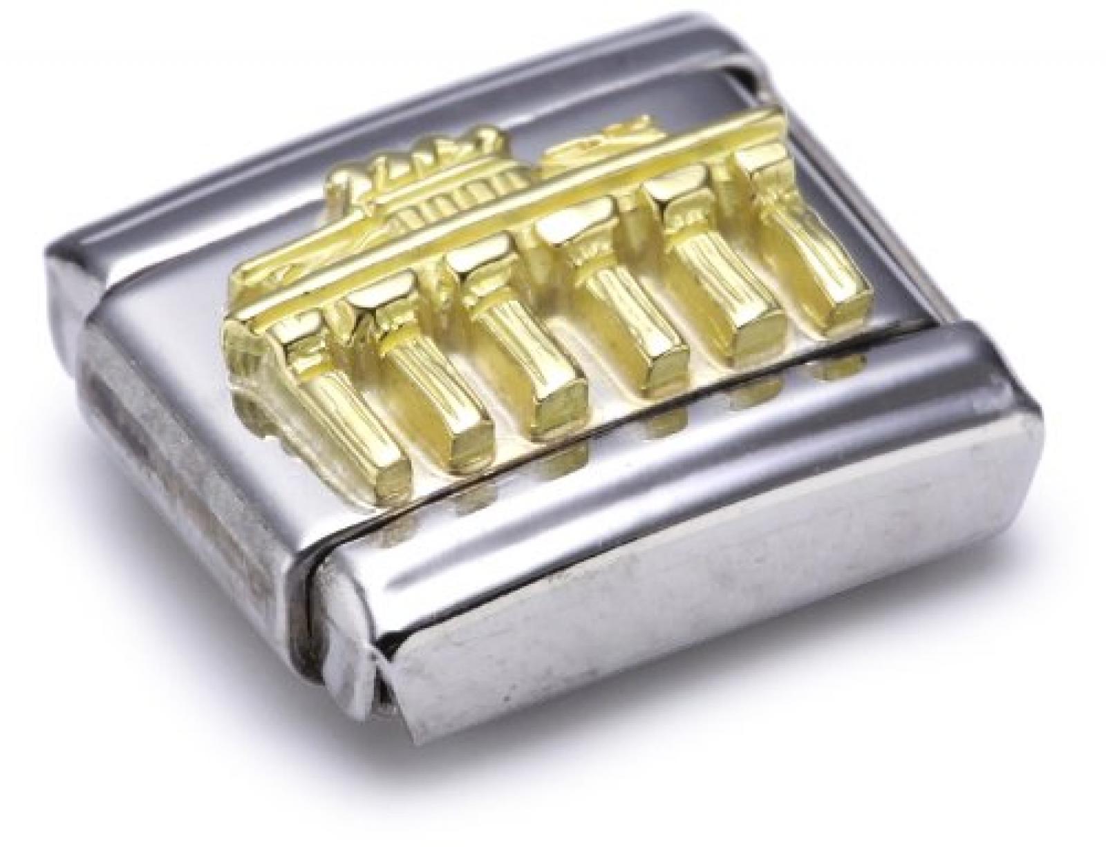 Nomination Composable Classic SYMB. DEUTSCHL. RELIEF Edelstahl und 18K-Gold (Brandenburger Tor) 030126 