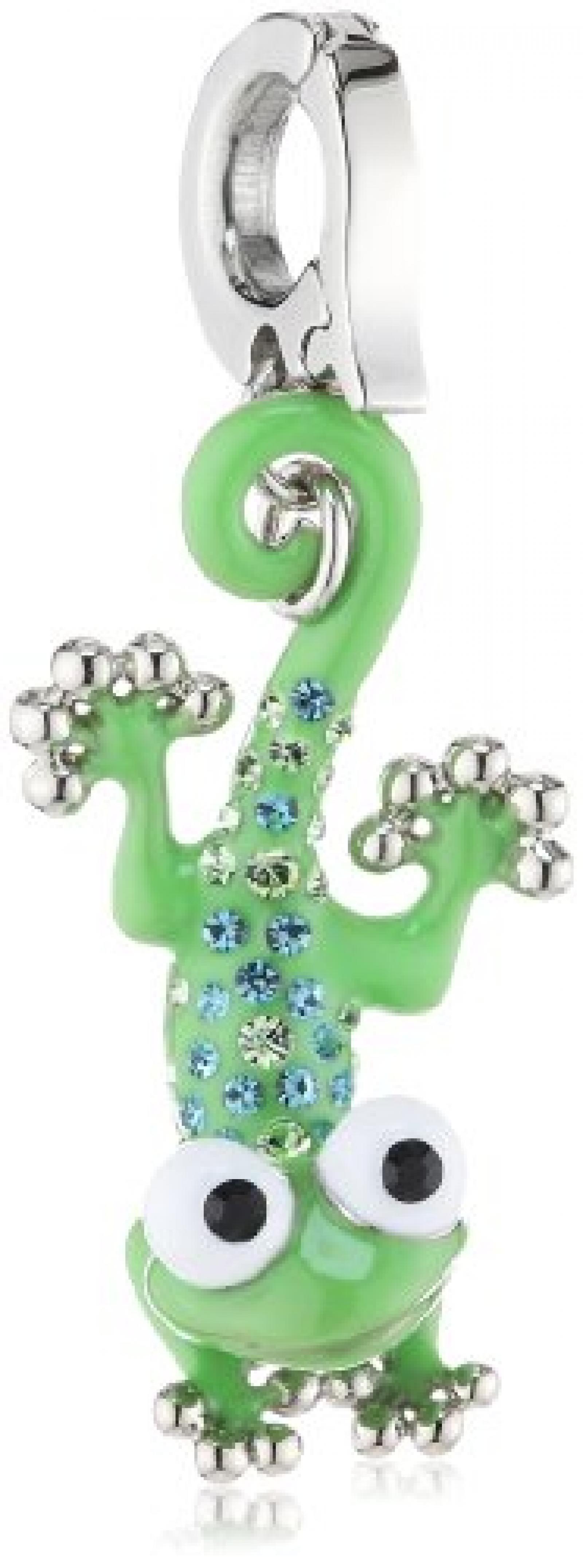 Swarovski Damen-Charm Palladium Gecko Epoxy grün weiß Jet schwarz Peridot und Indicolite Kristallpavé 4.21 x 1.47 cm 1185925 Swarovski Damen-Charm Palladium Gecko Epoxy grün weiß Jet schwarz Peridot und Indicolite Kristallpavé 4.21 x 1.47 cm 1185925
