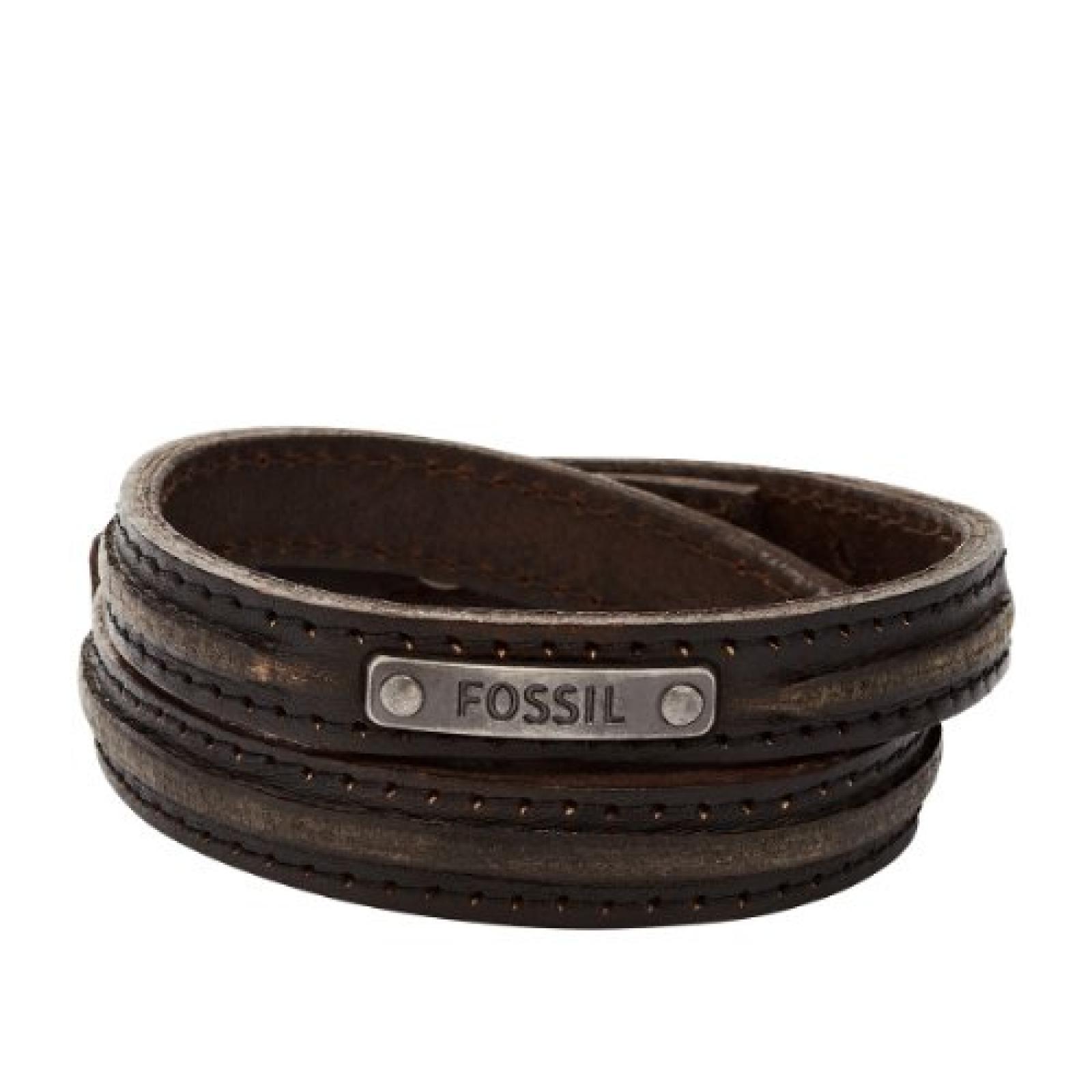 Fossil Jewelry Herren-Armband Leder schwarz und braun JA5746716 Fossil Jewelry Herren-Armband Leder schwarz und braun JA5746716