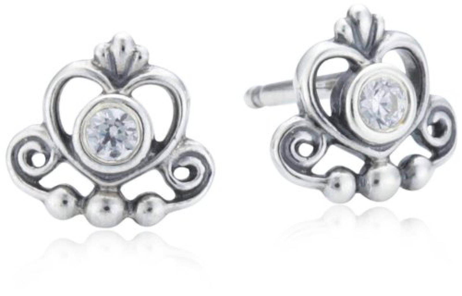 Pandora Damen-Ohrringe 925 Sterling Silber Zirkonia wei&szlig; 290540CZ 