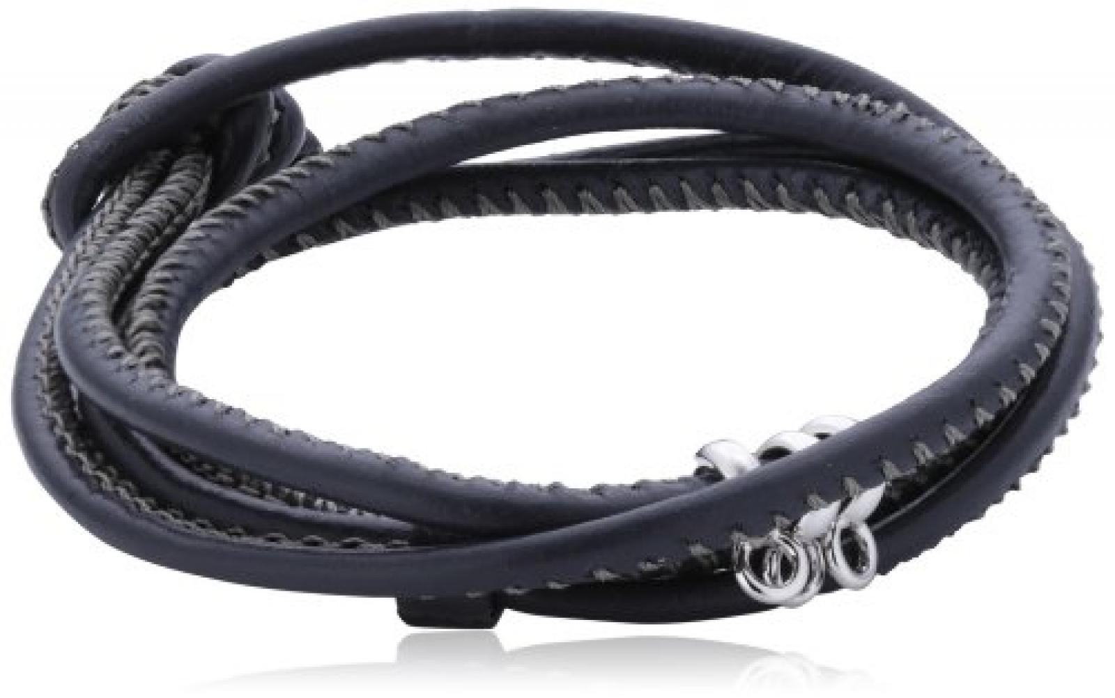 Esprit Damen-Charmsarmband 925 Sterling Silber Leder grau ESBR91311E380 Esprit Damen-Charmsarmband 925 Sterling Silber Leder grau ESBR91311E380