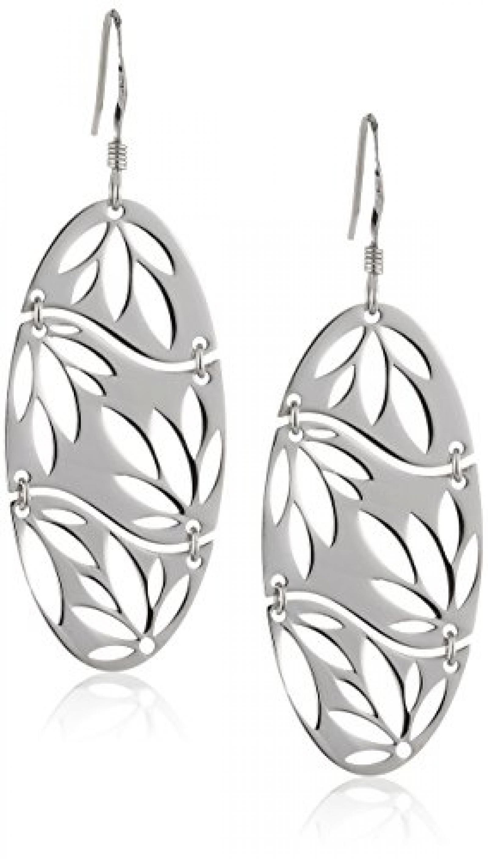 ZEEme Damen-Ohrh&auml;nger Motiv Blatt beweglich Silver 301230049R 