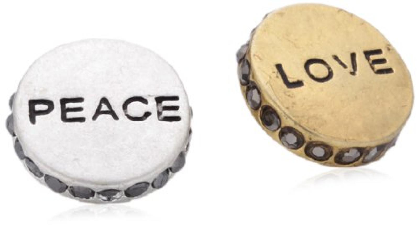 Pilgrim Jewelry Damen-Charm Messing Druckknopf aus der Serie Snap versilbert + vergoldet, 1 cm 431320002 