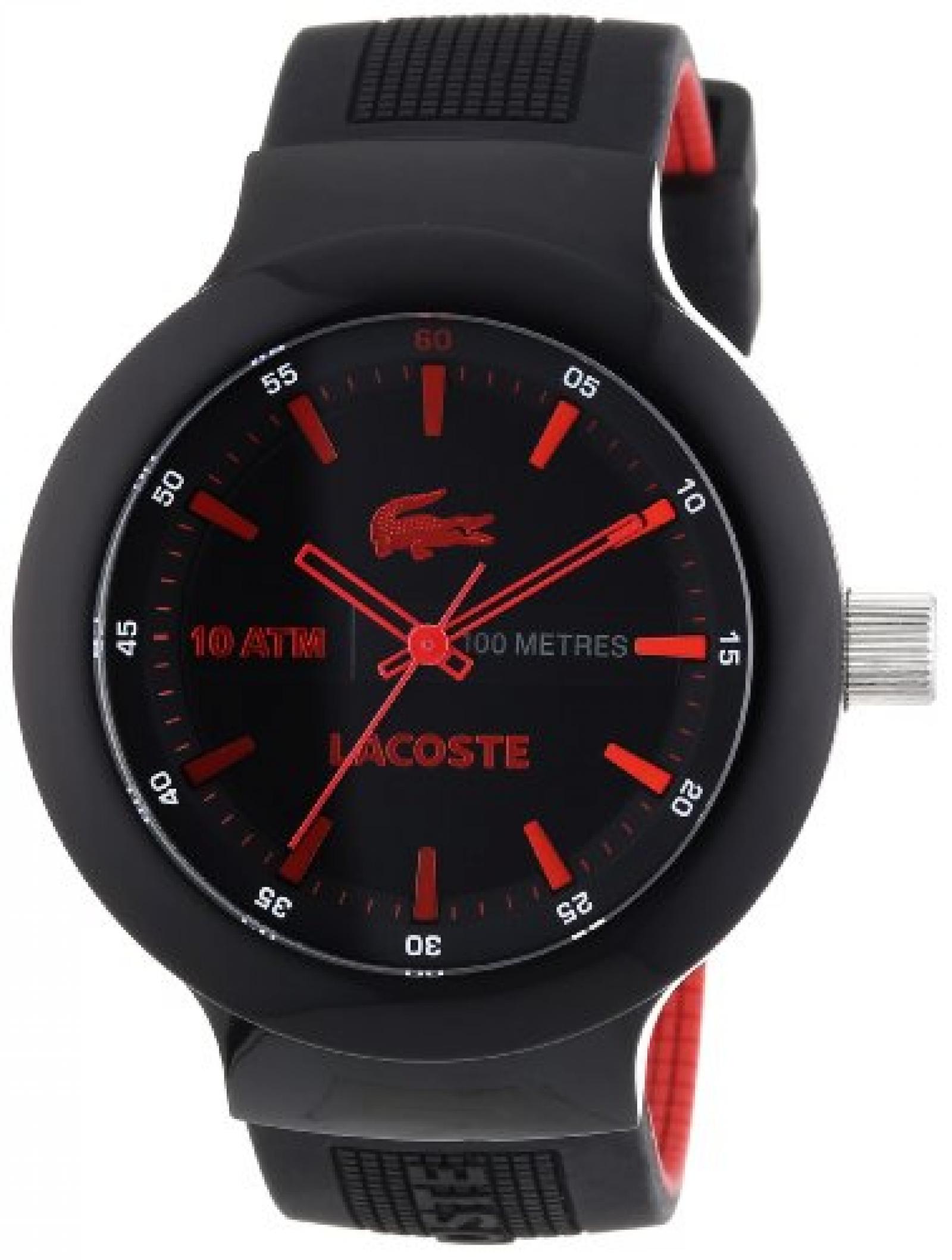 Lacoste Herren-Armbanduhr XL Analog Quarz Silikon 2010660 
