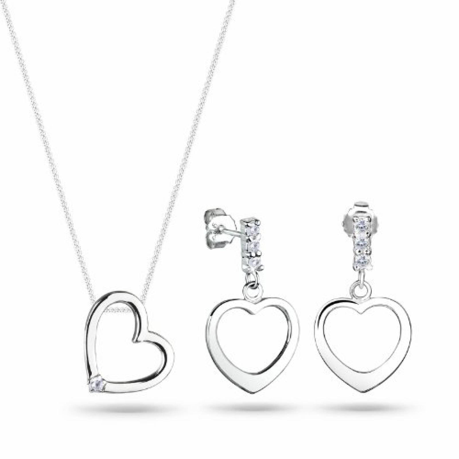 Elli Damen-Schmuckset Brautschmuck 925 Sterling Silber L&auml;nge 45cm 0906112811_45 