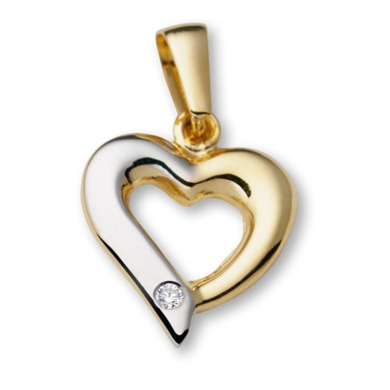 Miore-Joven Anh&auml;nger 18 Karat (750) Bicolor, mit 1 diamant MAP41B 