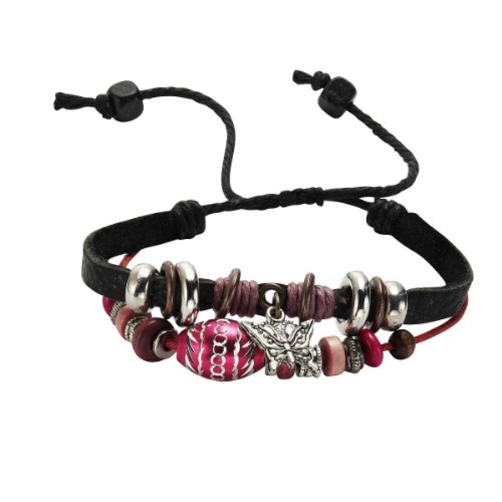 ZEEme Damen-Armband Metall 2-reihig Leder + Materialmix silberfarben 156060051 ZEEme Damen-Armband Metall 2-reihig Leder + Materialmix silberfarben 156060051