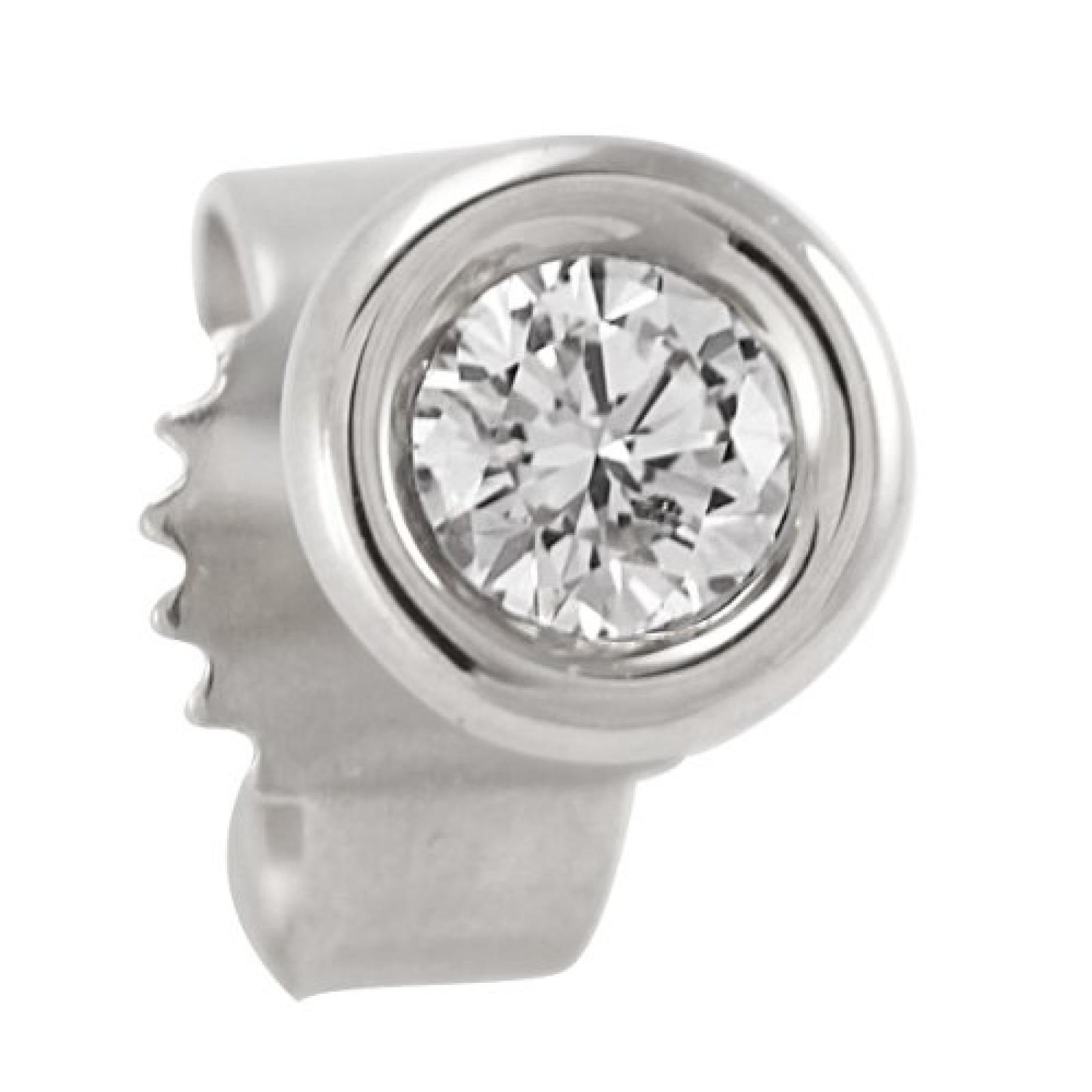 Bella Donna Unisex-Single-Ohrstecker 585 Wei&szlig;gold 0.10ct Wei&szlig; Piqu&eacute; 635586 