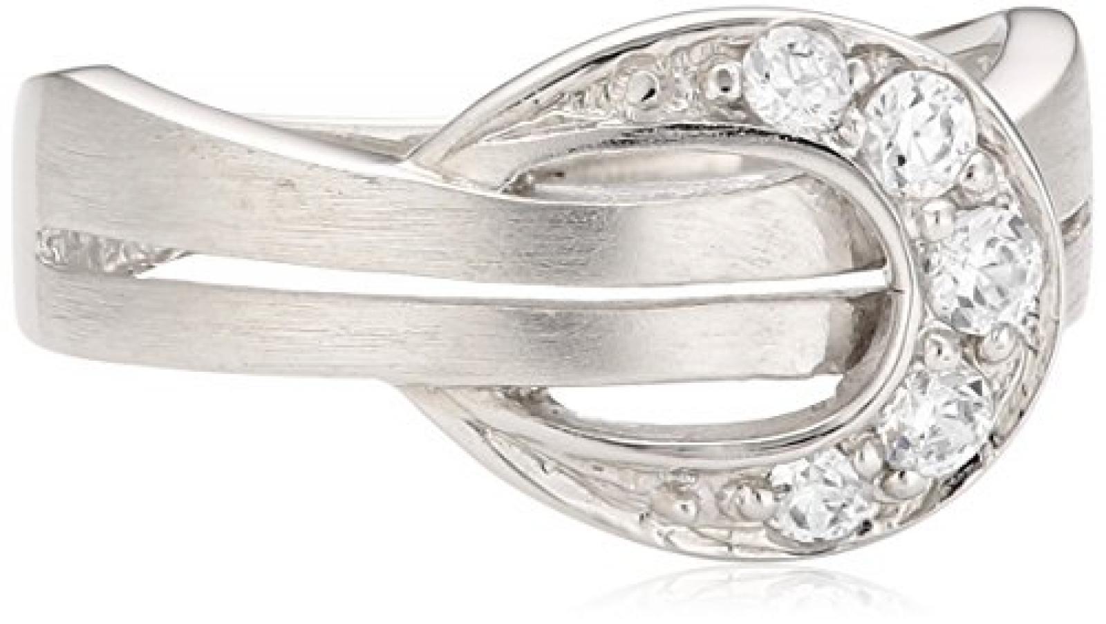 Zeeme Damen-Ring 925 Sterlingsilber 5 wei&szlig;en Zirkonia 360270998-052 