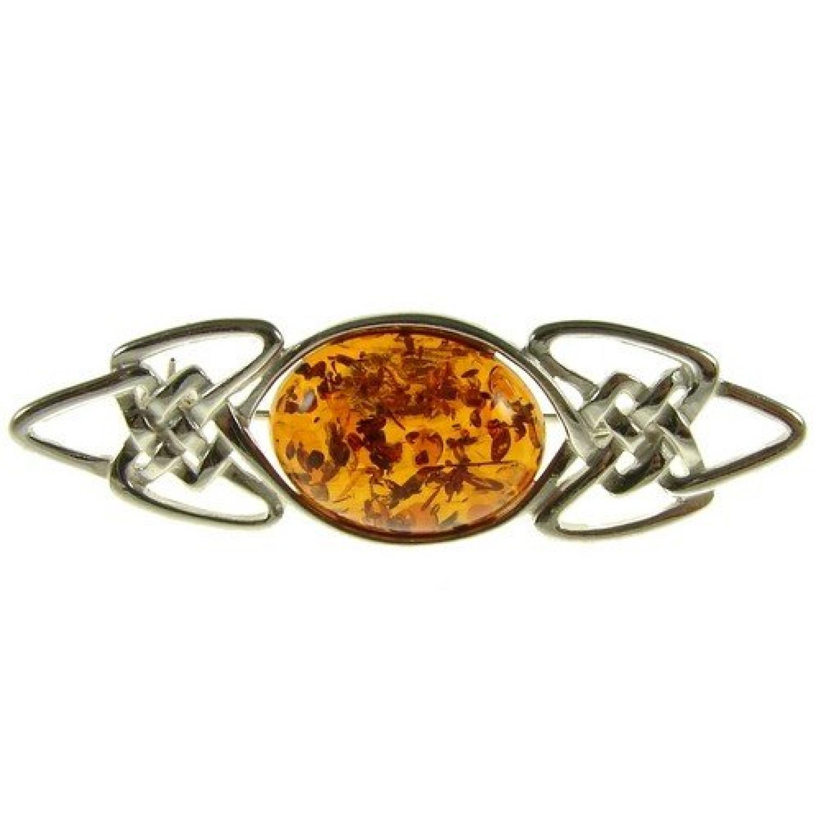 Damen-Brosche 925 Sterlingsilber Bernstein / Schmuck / Broschen Damen-Brosche 925 Sterlingsilber Bernstein / Schmuck / Broschen