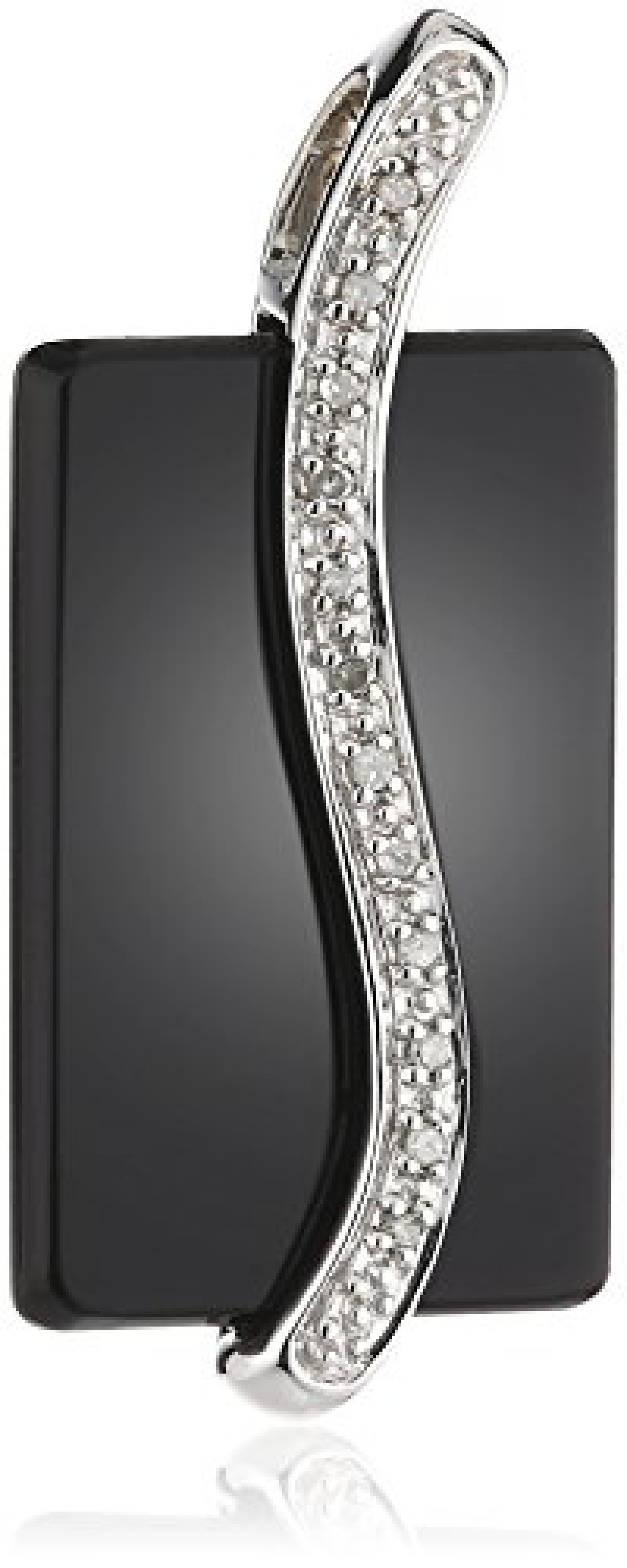 Celesta Damen-Anh&auml;nger 925 Sterling Silber 14x Diamanten 0.07 ct. Onyx 340240124-1 
