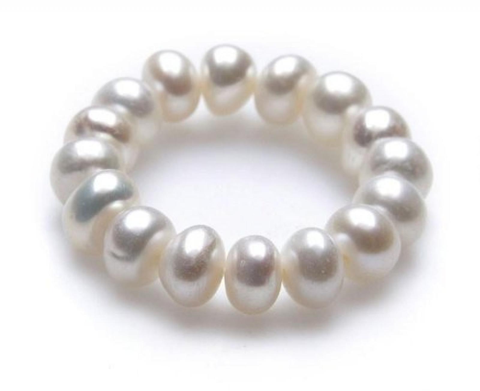 silvity Pearls Wunderschöner Perlenring aus echten Süßwasserperlen süßwasserperlen ring 4,5 - 5 mm 829303-20 