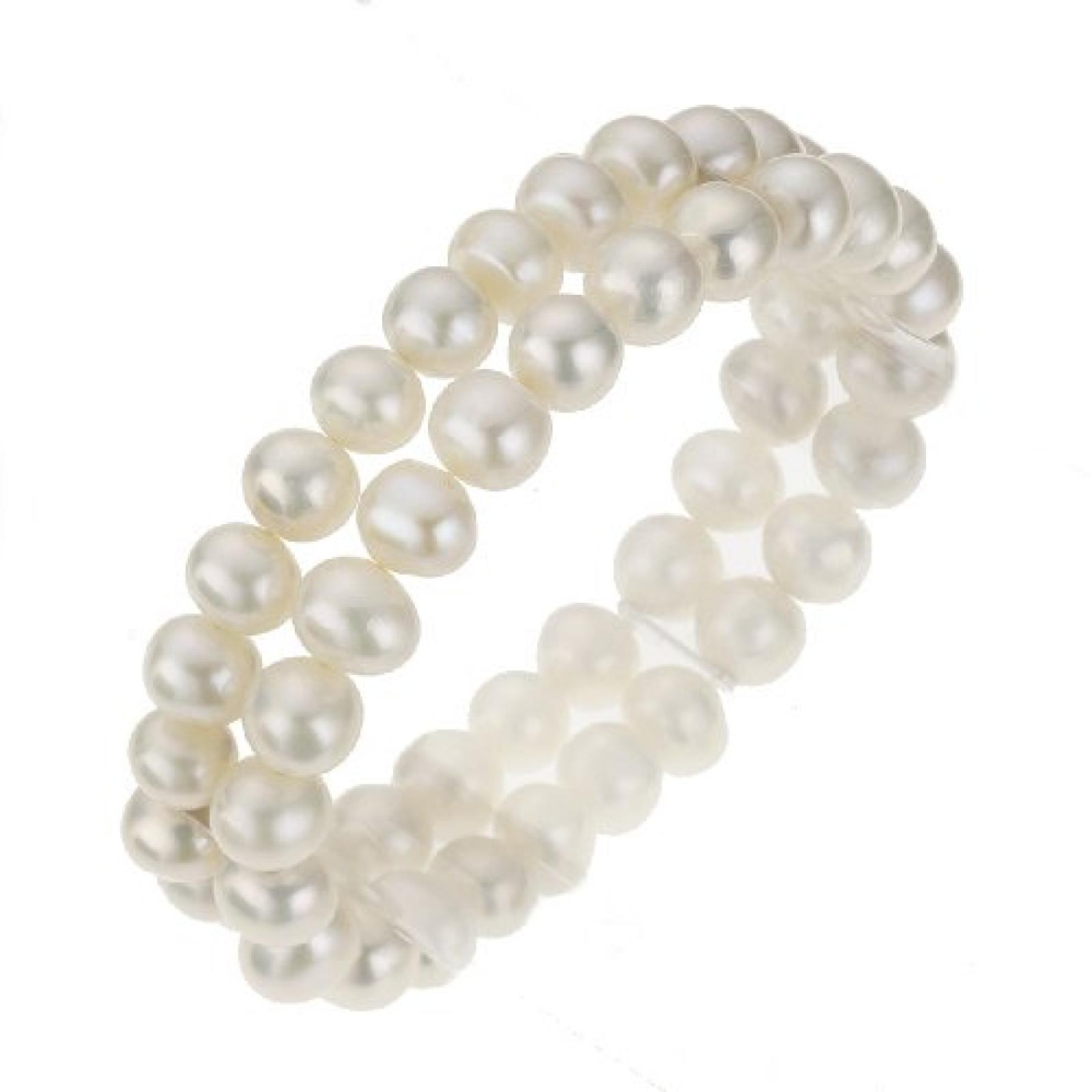 ZEEme Pearls 2 reihiges 19cm langem Armband aus S&uuml;&szlig;wasserzuchtperlen 380260007 