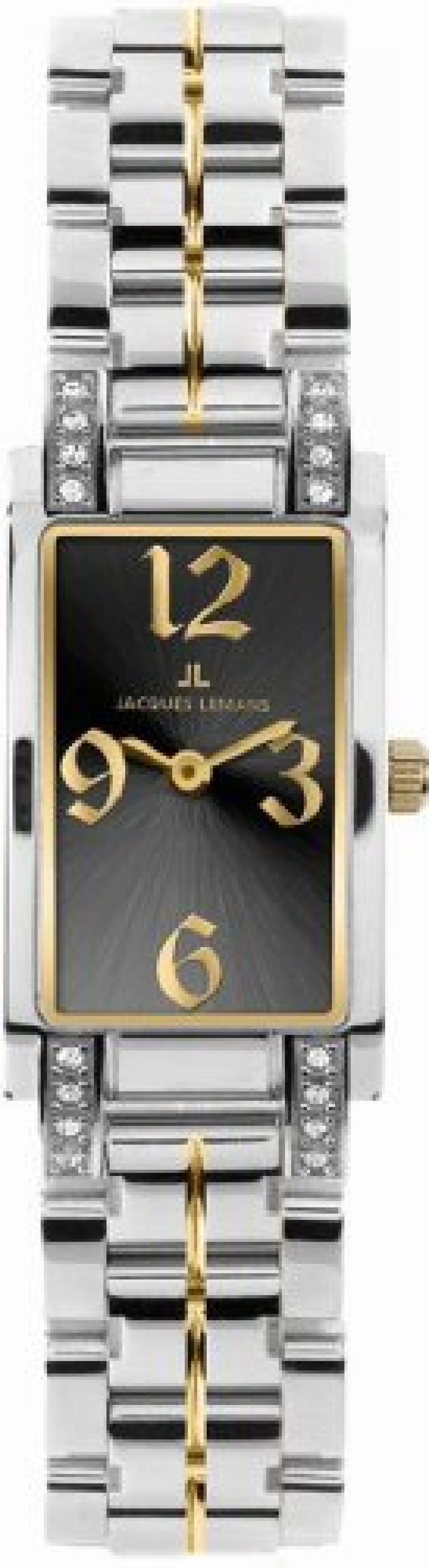 Jacques Lemans Damen-Armbanduhr XS Louisiana Analog Quarz Edelstahl beschichtet 1-1396I 