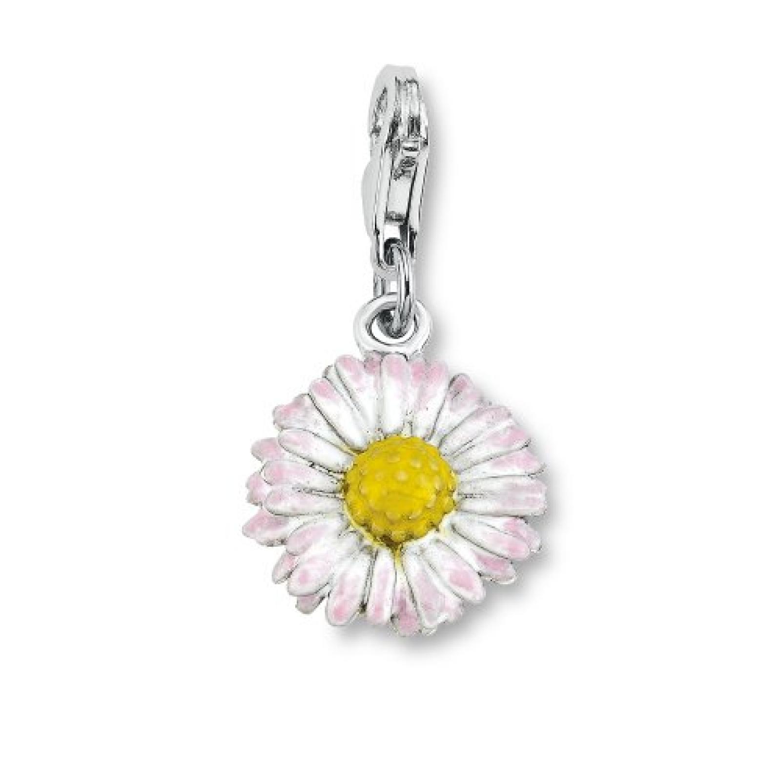 s.Oliver Damen-Charm 925 Sterling Silber Gänseblümchen Länge ca. 12 mm 441391 