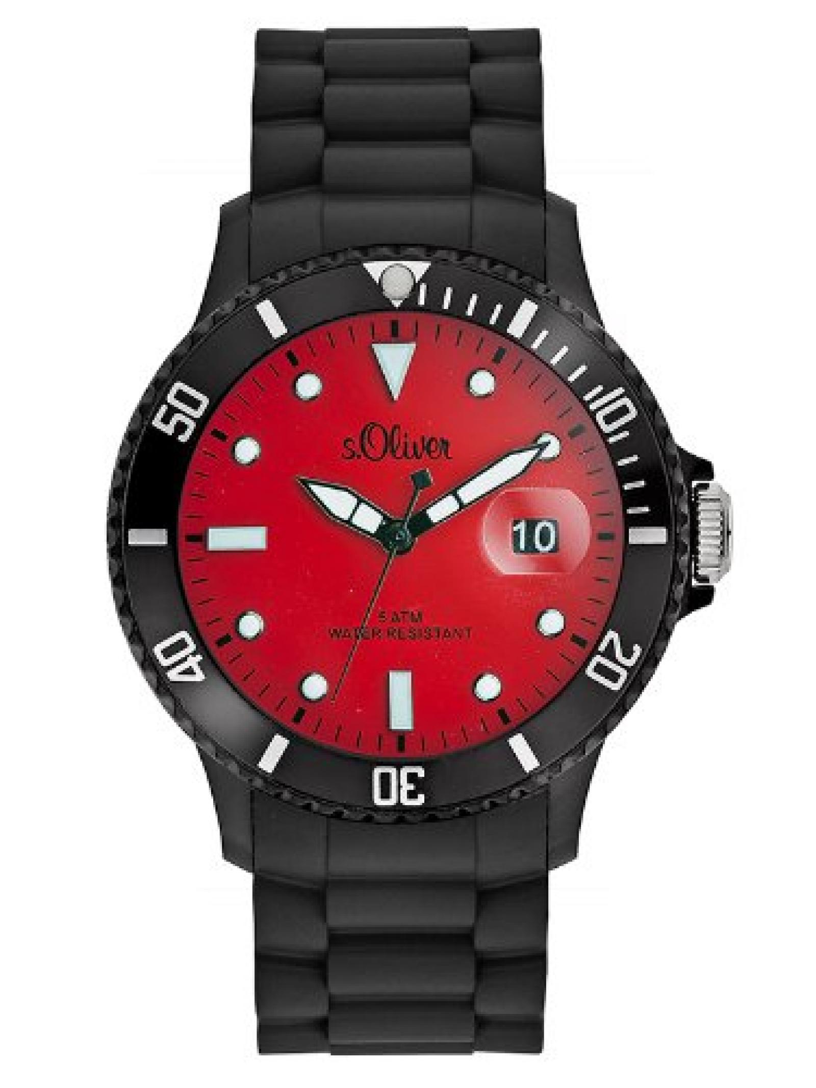 s.Oliver Quarzuhr XL Analog Kunststoff 44 mm s.Oliver Quarzuhr XL Analog Kunststoff 44 mm