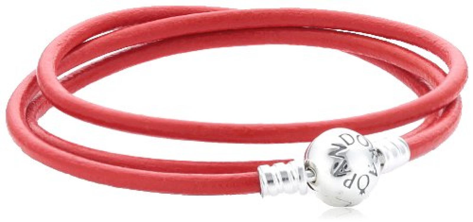 Pandora Tripel-Lederarmband Rot 590714CRD-T 