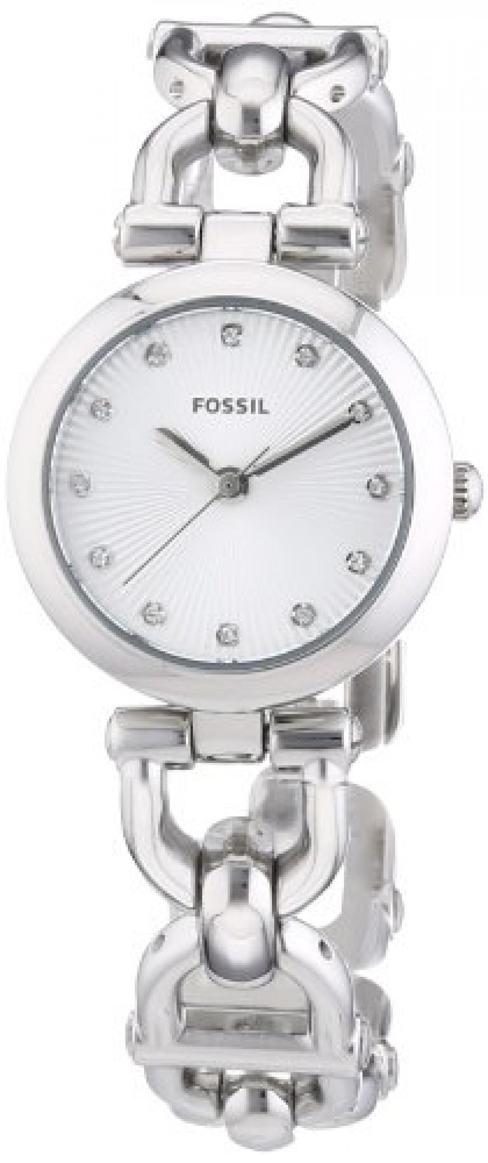 Fossil Damen-Armbanduhr XS Analog Quarz Edelstahl ES3348 