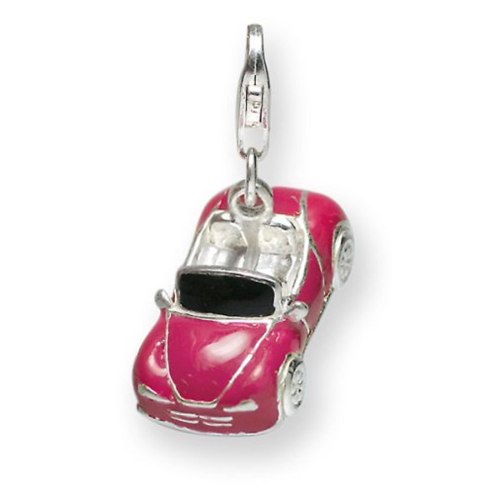 Rafaela Donata Charm Collection Damen-Charm Cabrio 925 Sterling Silber Zirkonia Emaille pink / 60600095 
