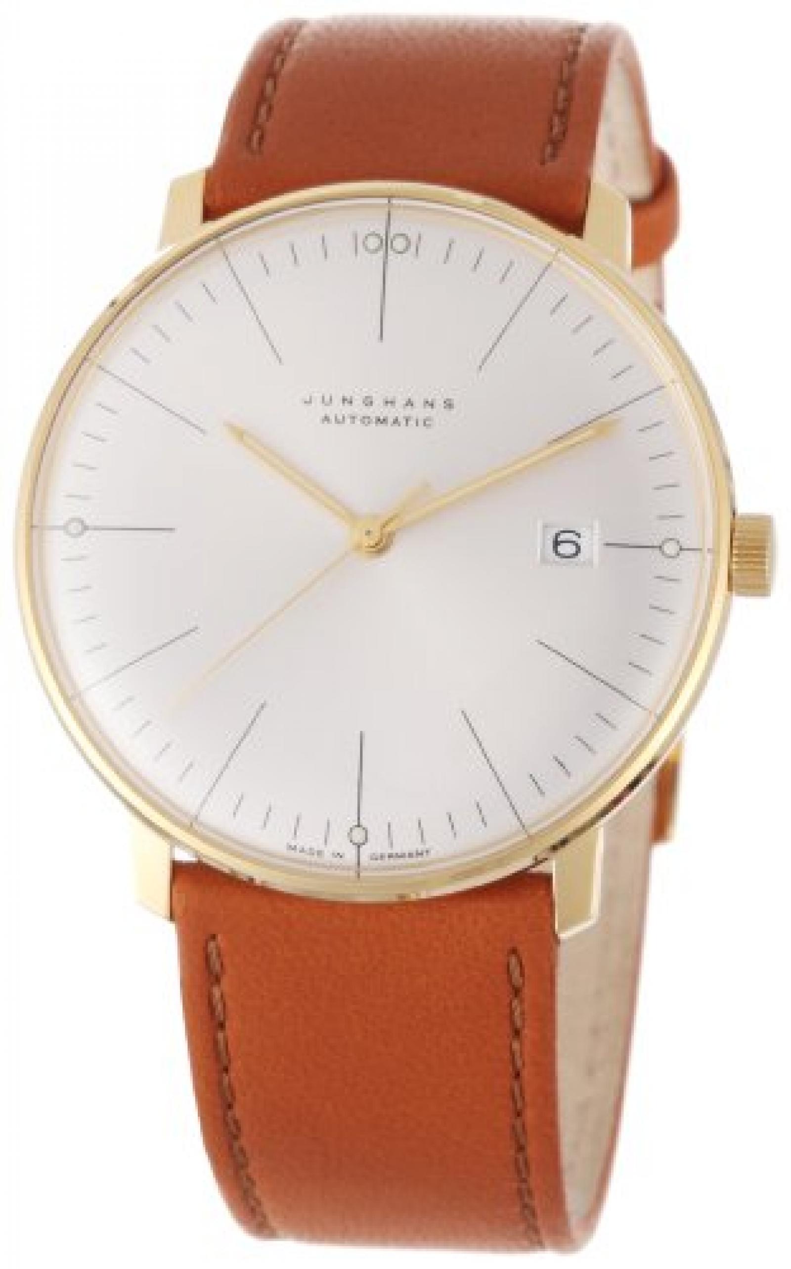 Junghans Herrenarmbanduhr MAX BILL Automatik GOLD 10 MIC Analog 027/7700.00 Junghans Herrenarmbanduhr MAX BILL Automatik GOLD 10 MIC Analog 027/7700.00