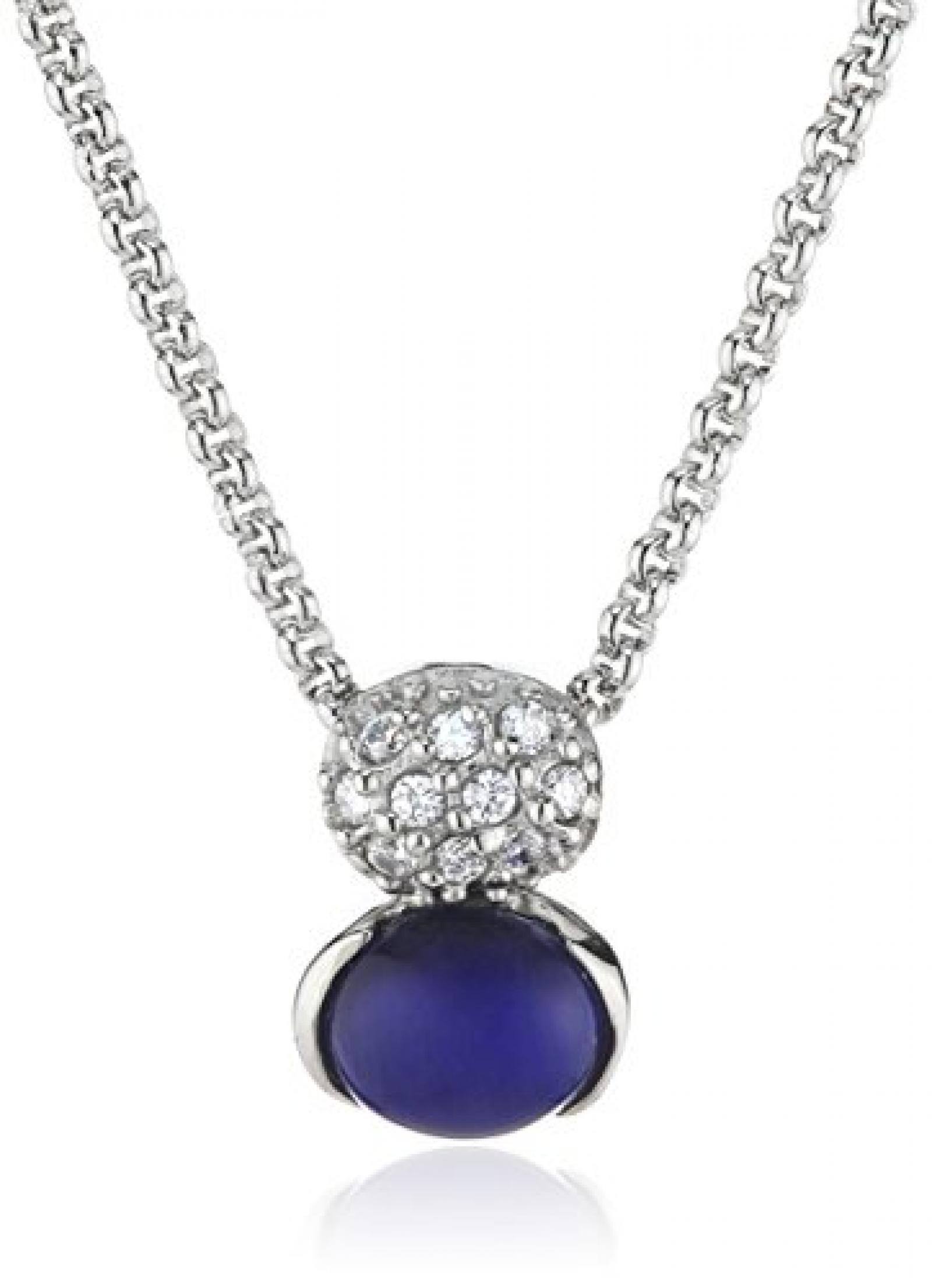 Mike Ellis New York Damen Halskette Edelstahl Glas Zirkonia 14 mm D1568A/4 