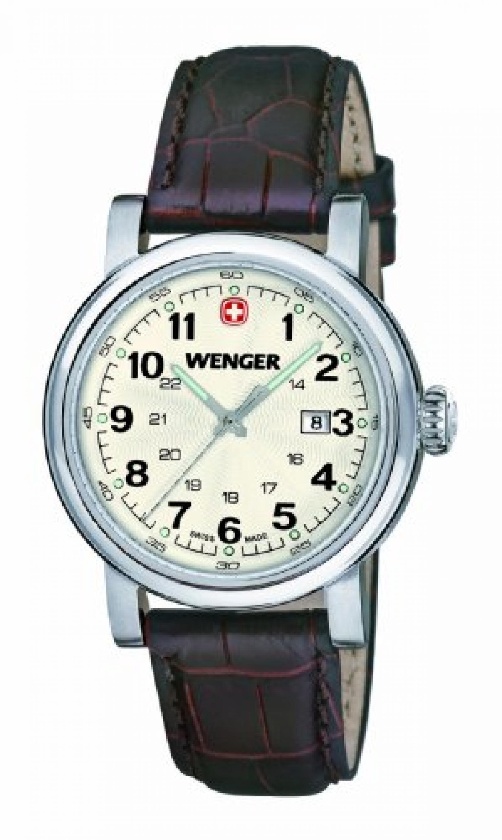 Wenger Damen-Armbanduhr XS Urban Classic Analog Quarz Leder 01.1021.101 